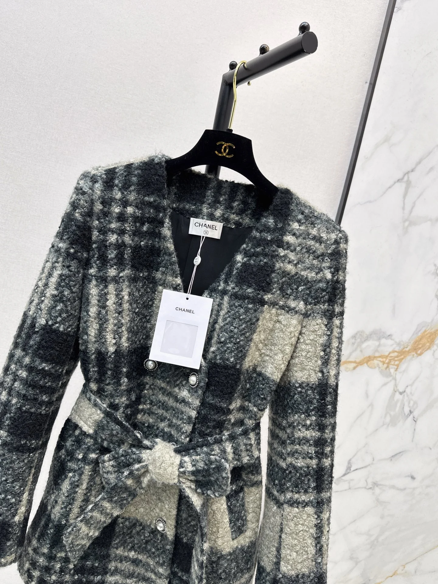 Chan 25fw belted jacket