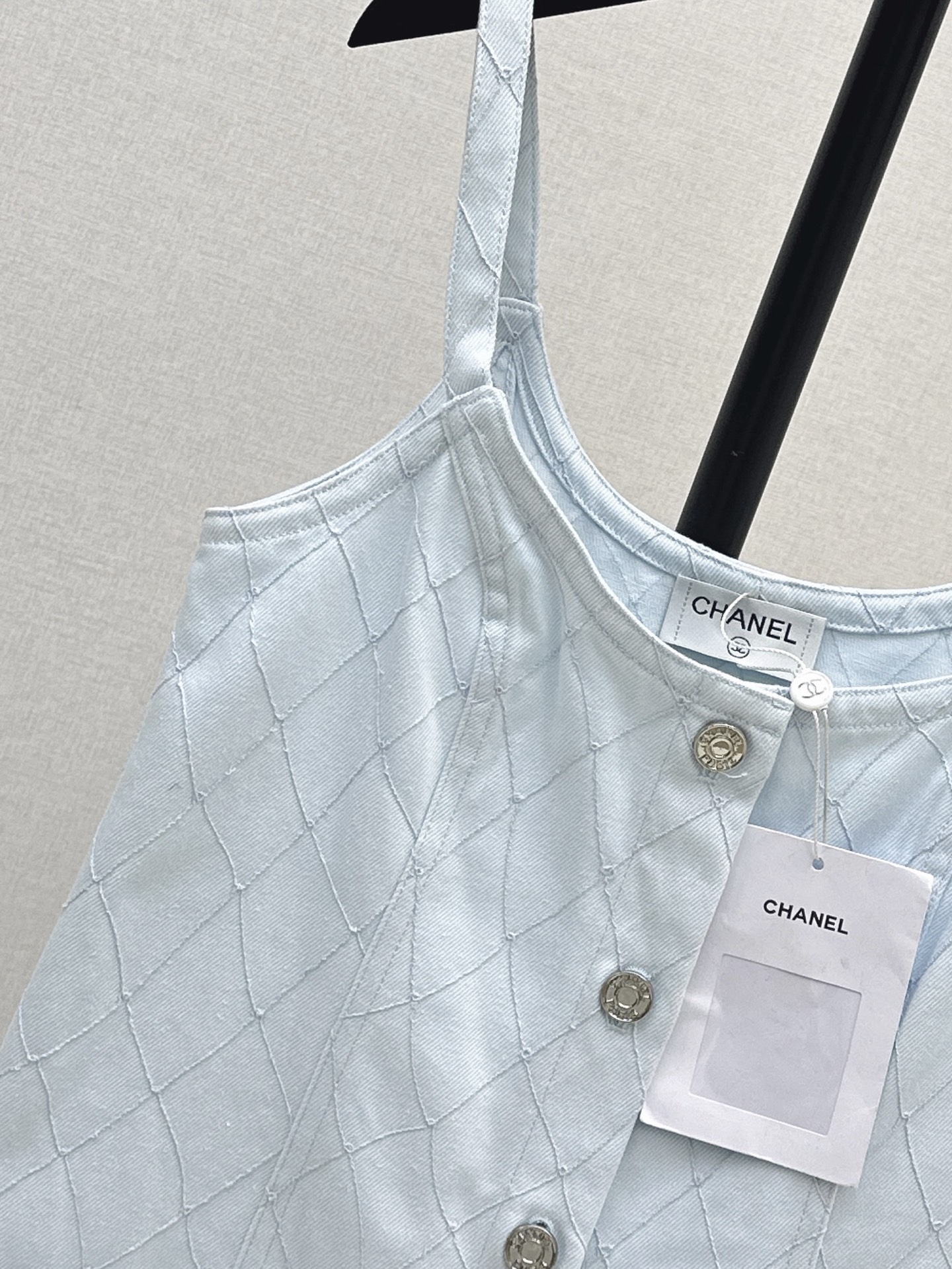 Chan 26ss denim slip dress