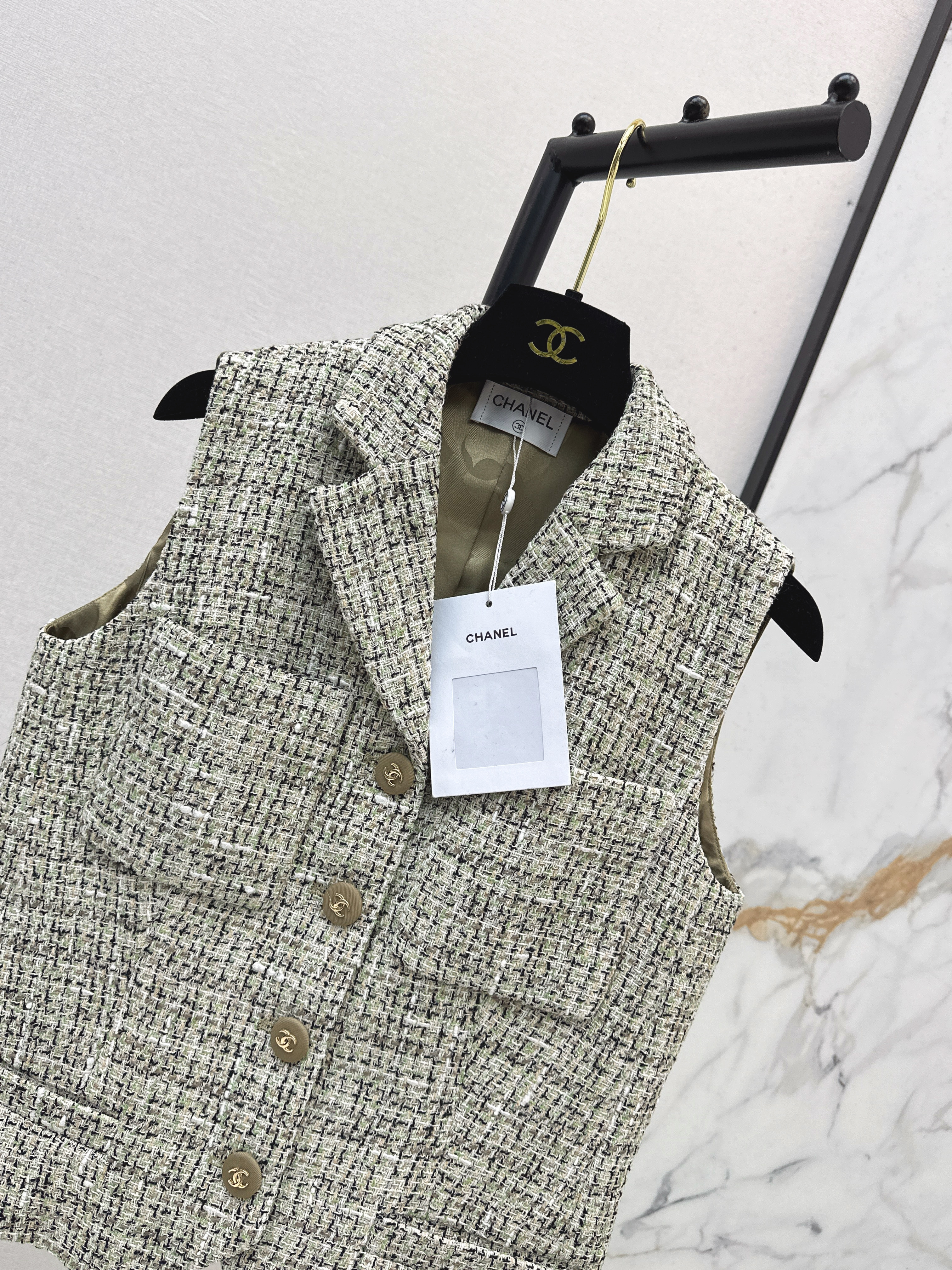 Chan 26ss woven waistcoat