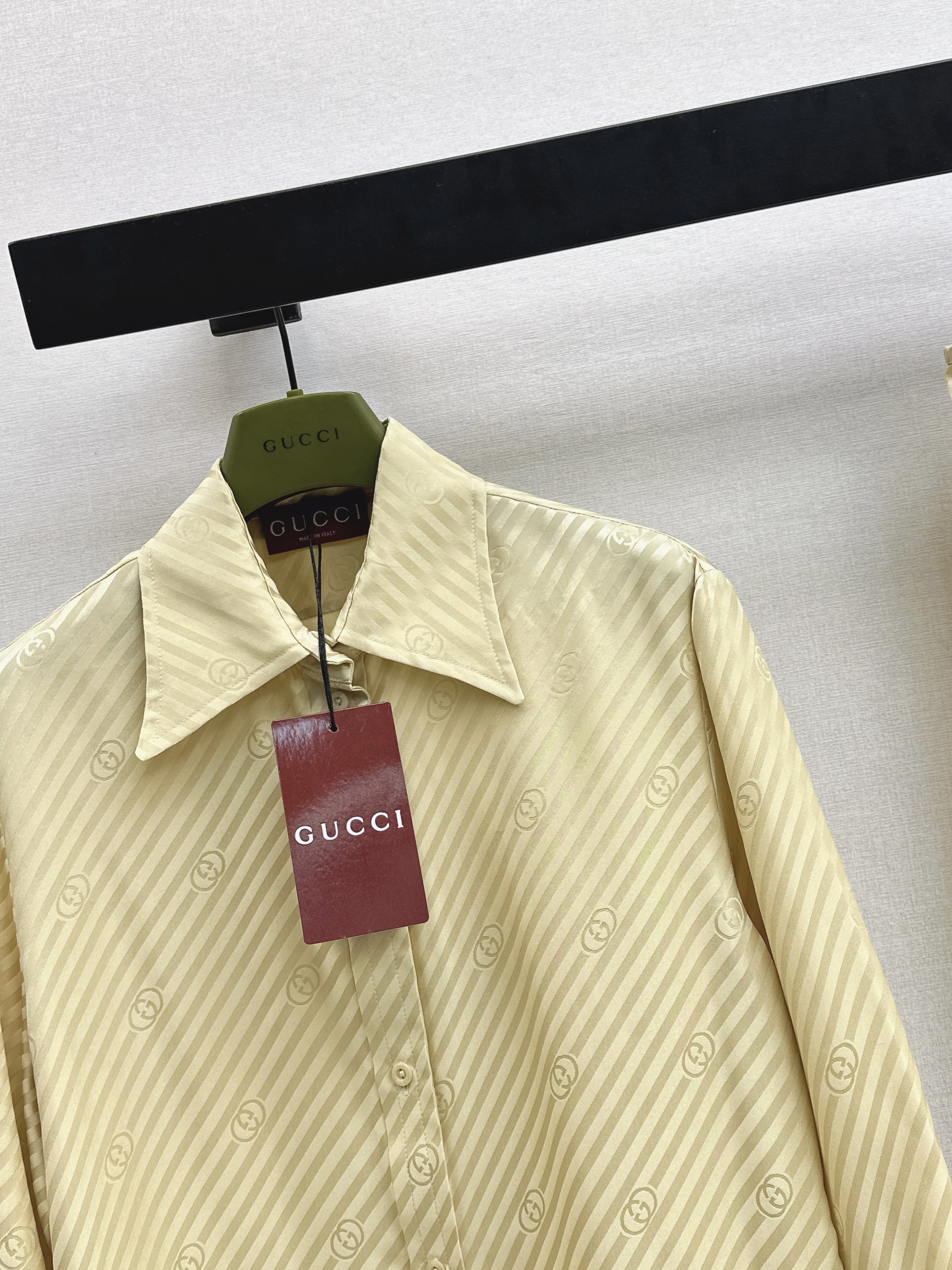 Guc 26ss jacquard silk shirts