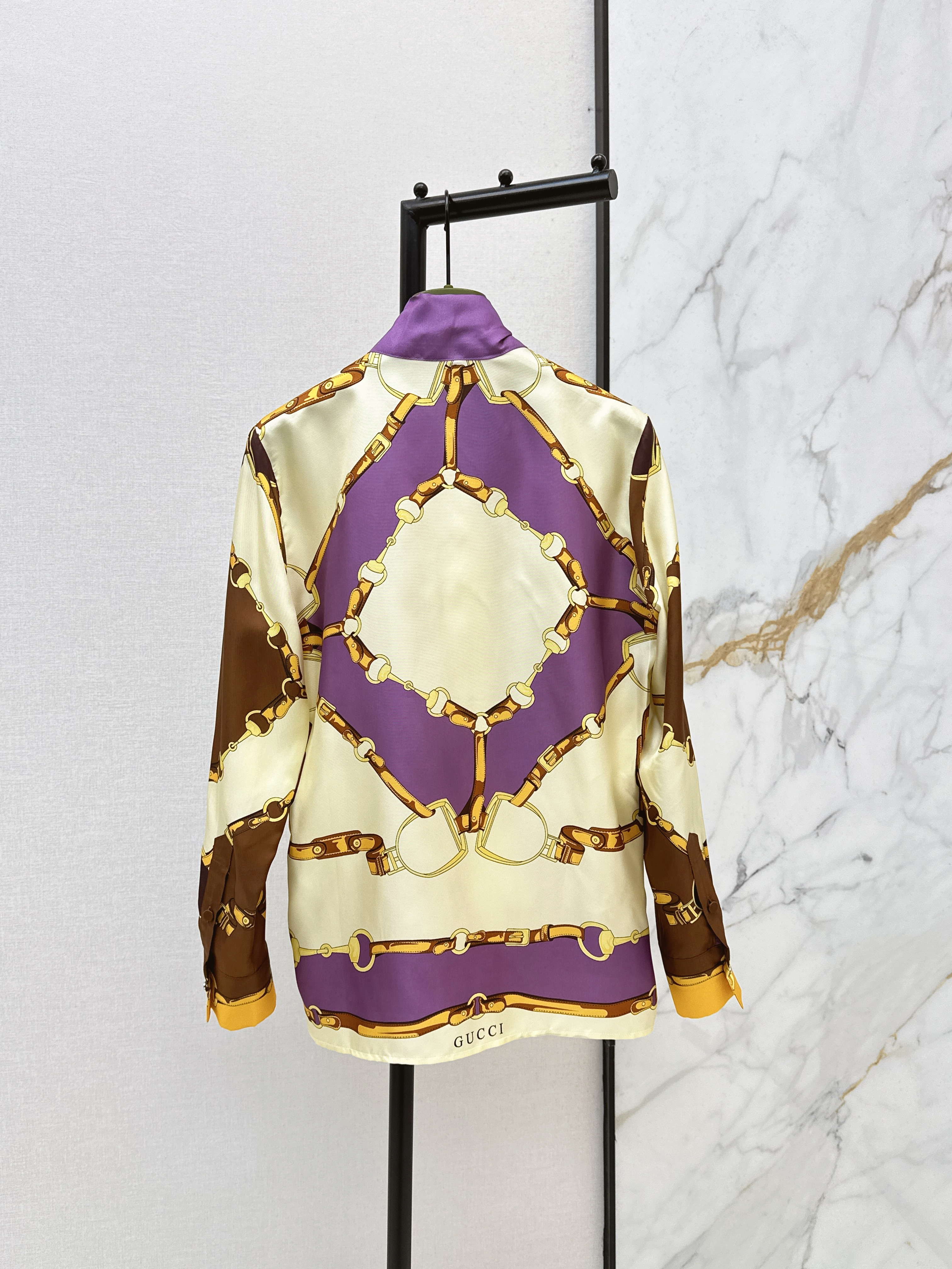 Guc 26ss print silk shirt