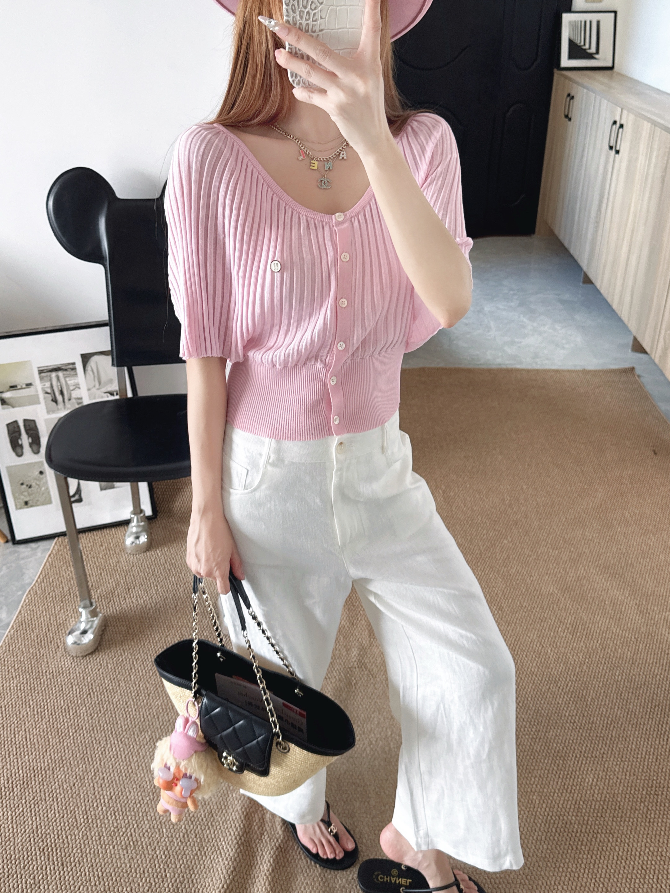 Miu 26SS Knit Cardigan Top