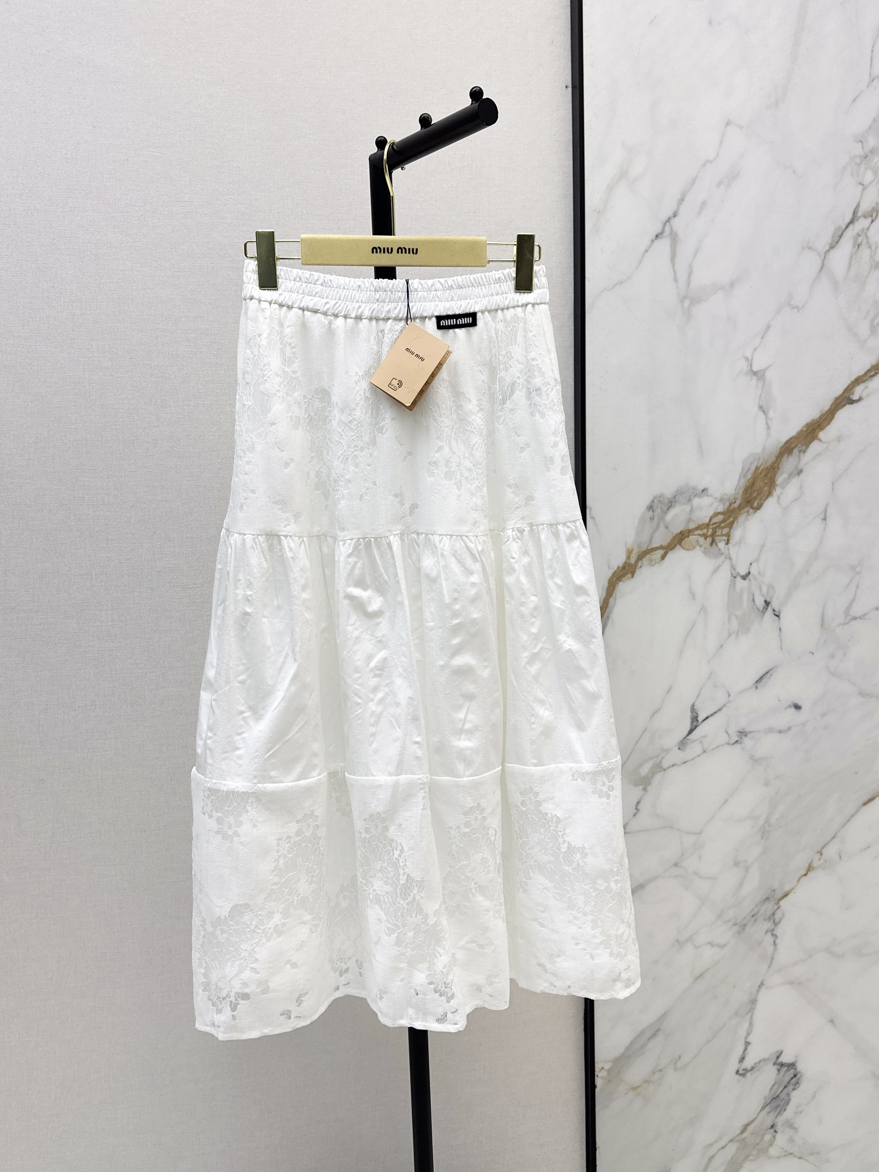 Miu 26ss lace jacquard skirt