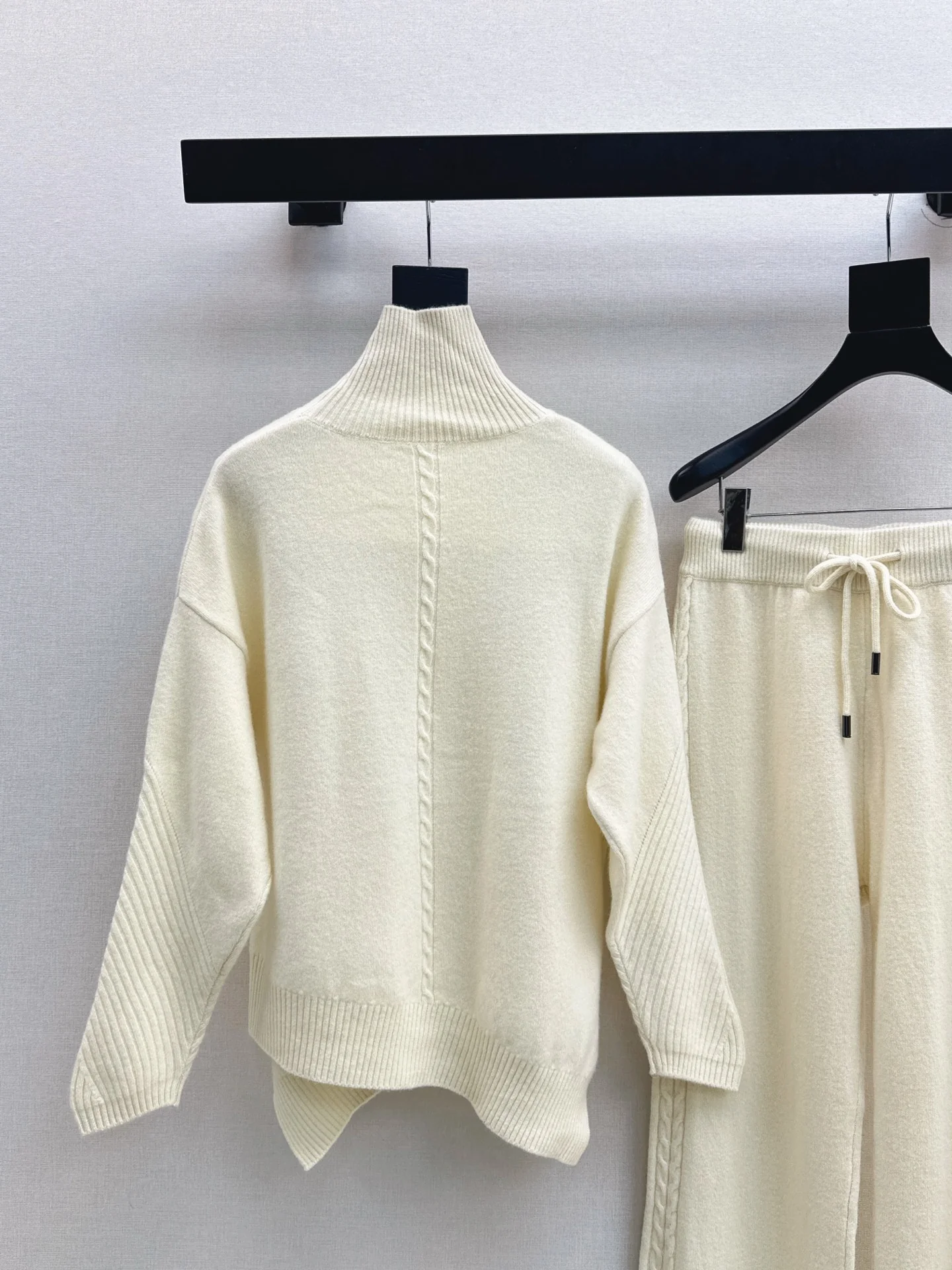 Max 25fw wool high neck+wide-leg pants outfit sets