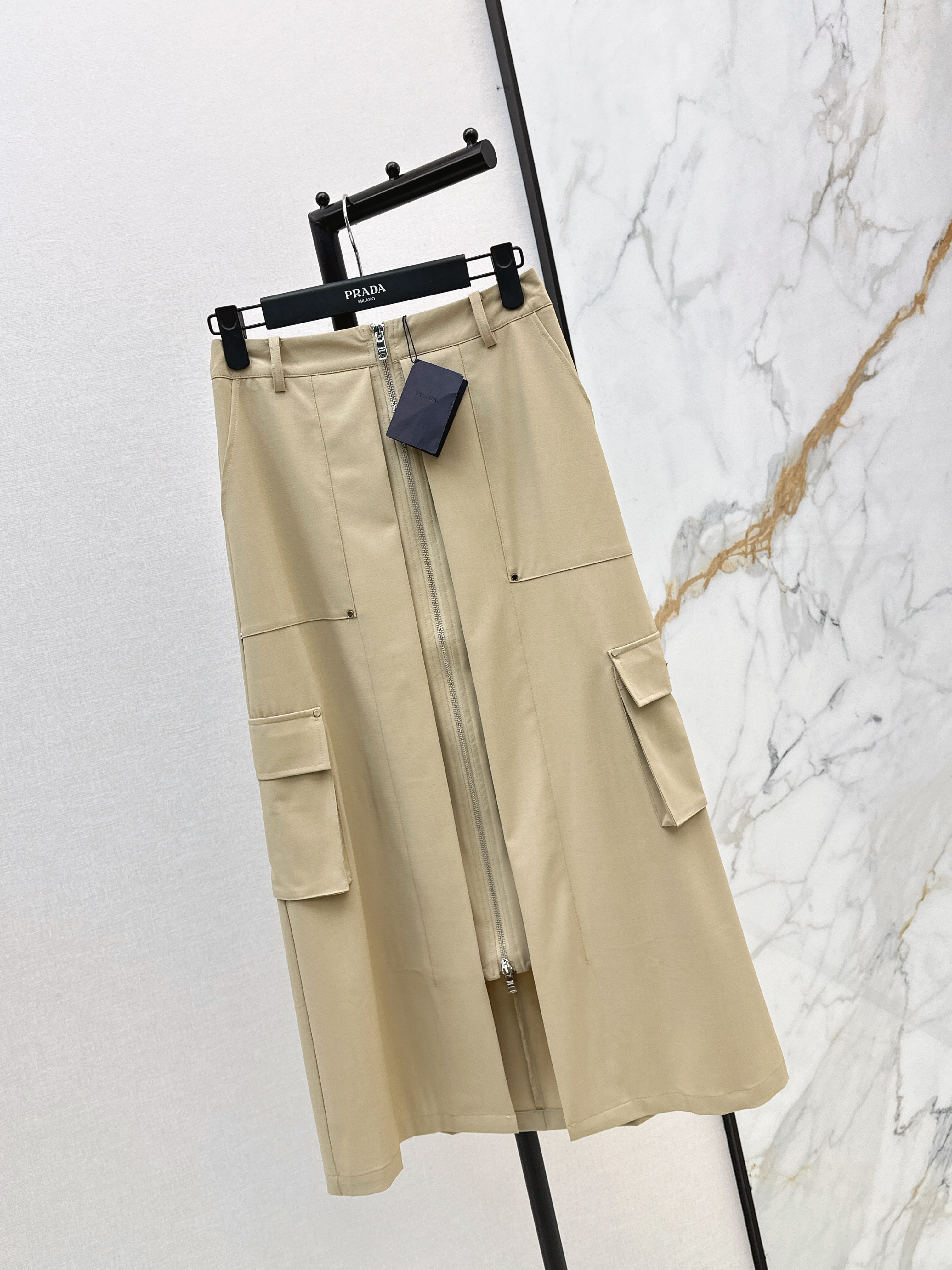 Pra 26ss zip-up skirt