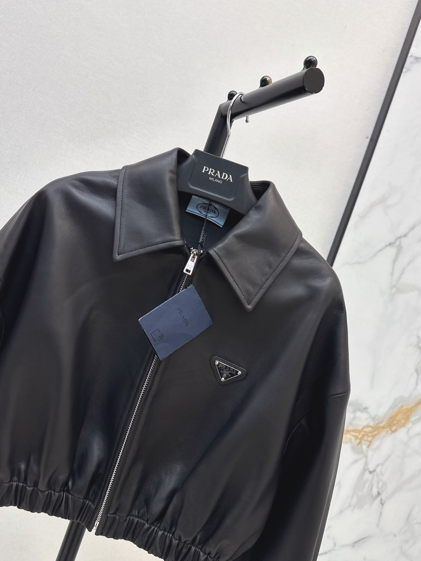 Pra 26ss sheepskin cropped jacket