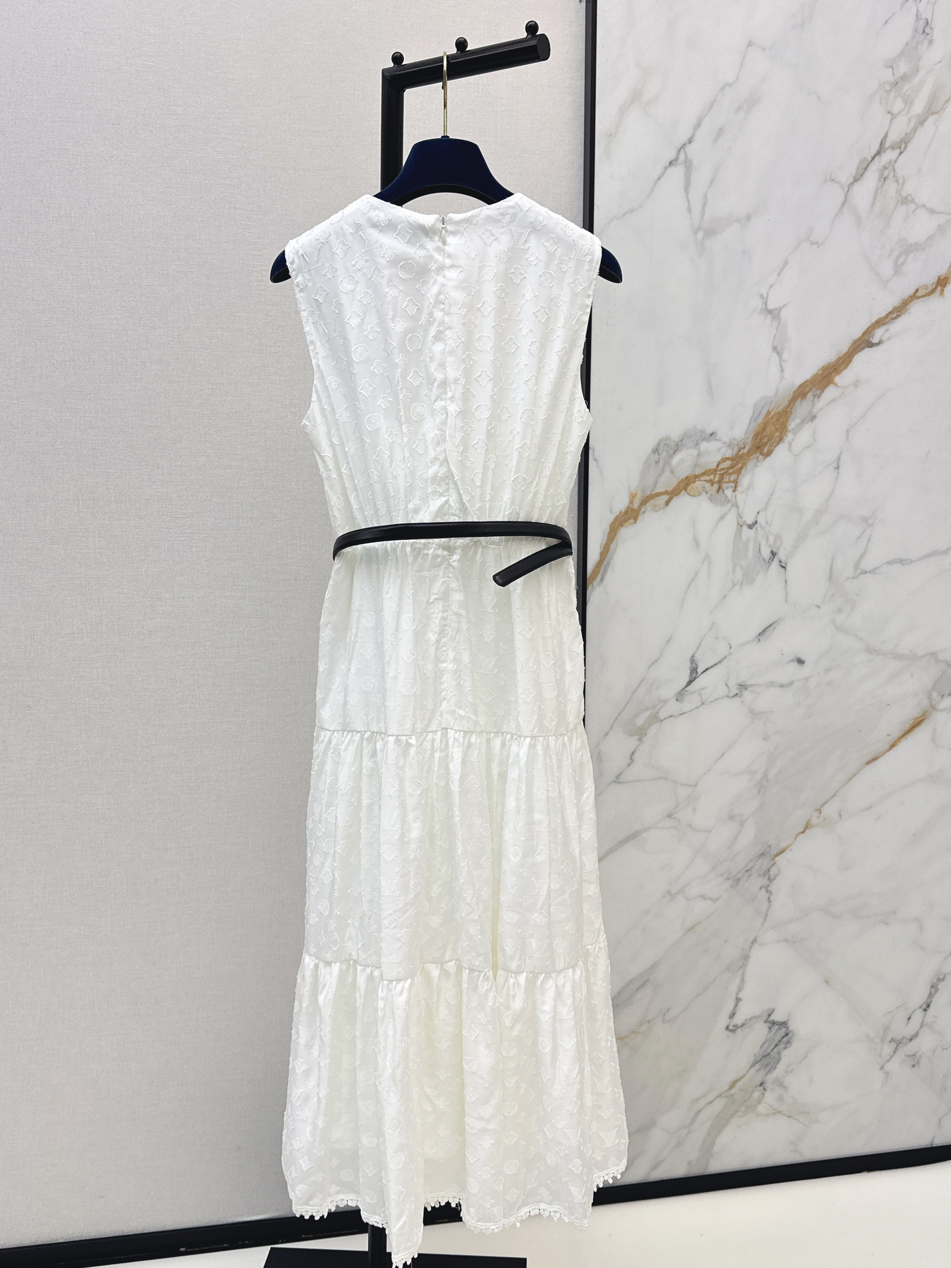 Loui 26ss jacquard sleeveless dress