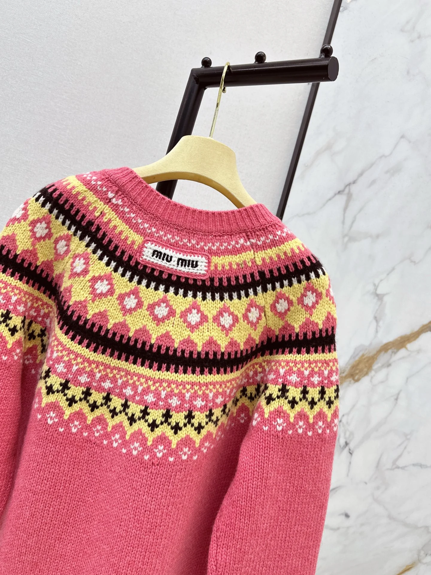 Miu 25fw jacquard cardigan