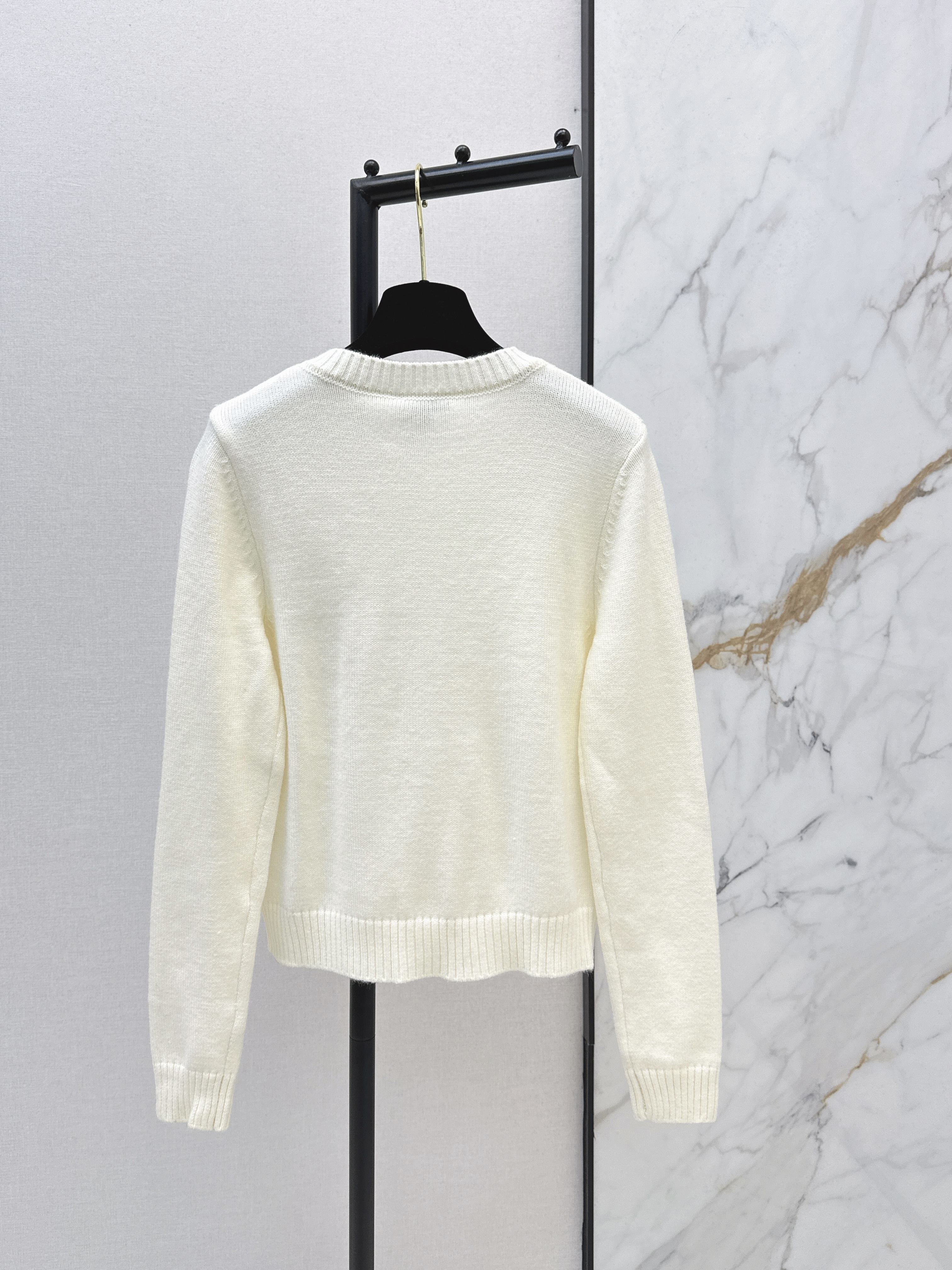 Chan 26ss bow knitted cardigan