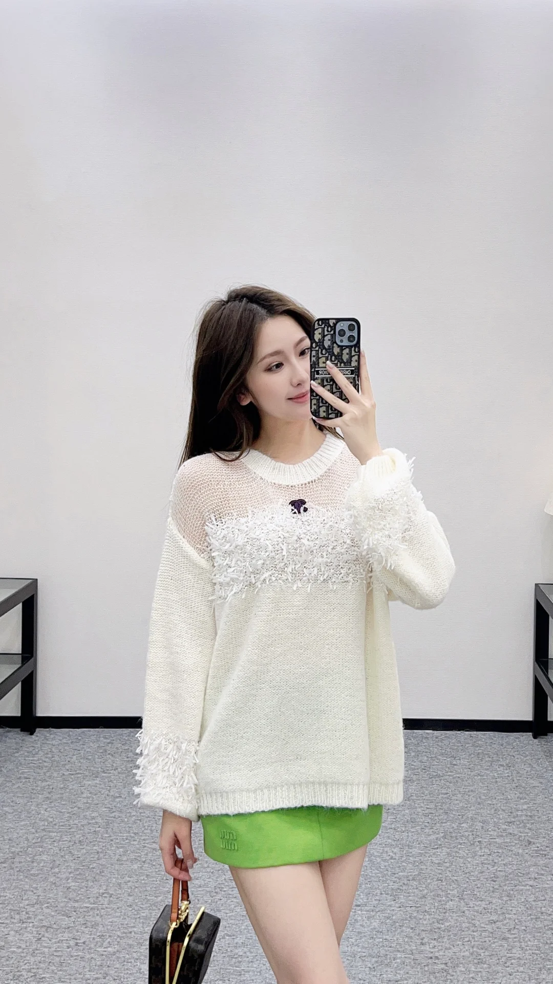 Chan 26ss hollow contract sweater