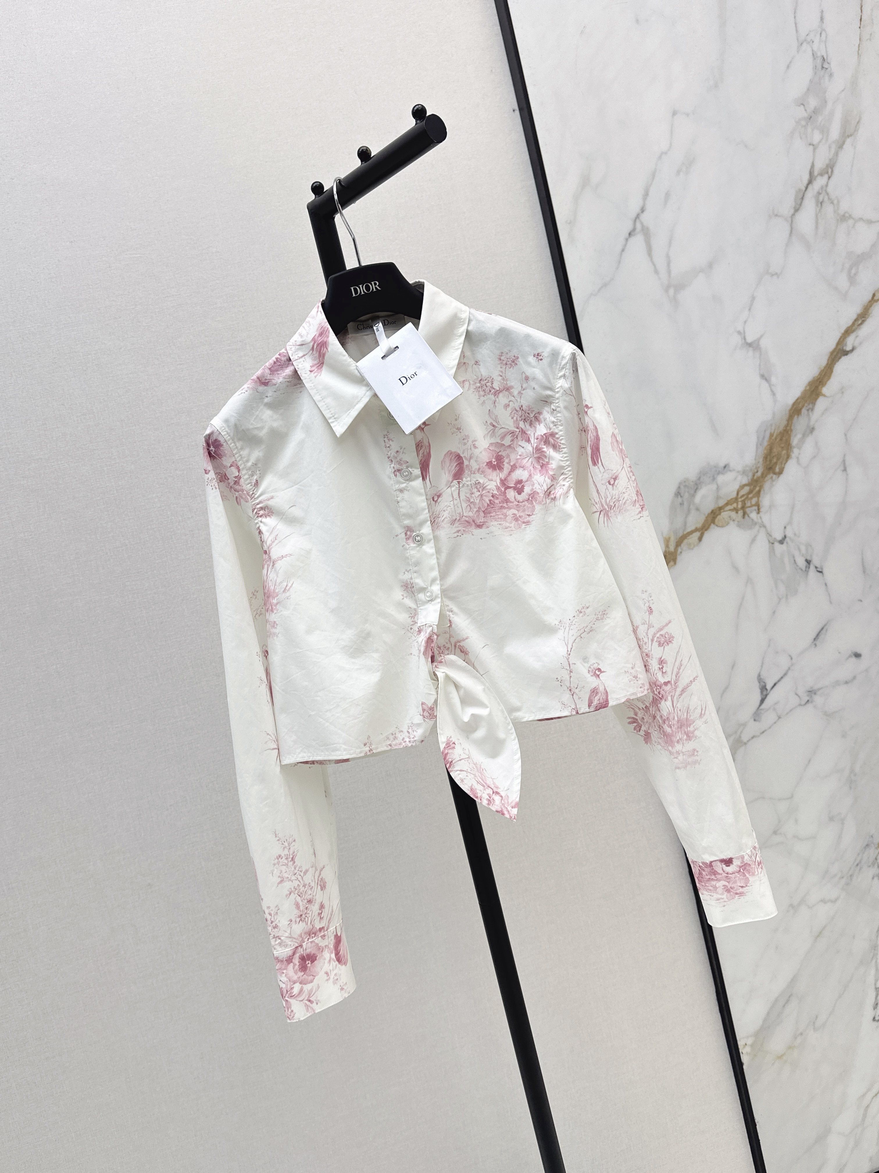 CD 26SS Striped Tie-Front Shirt