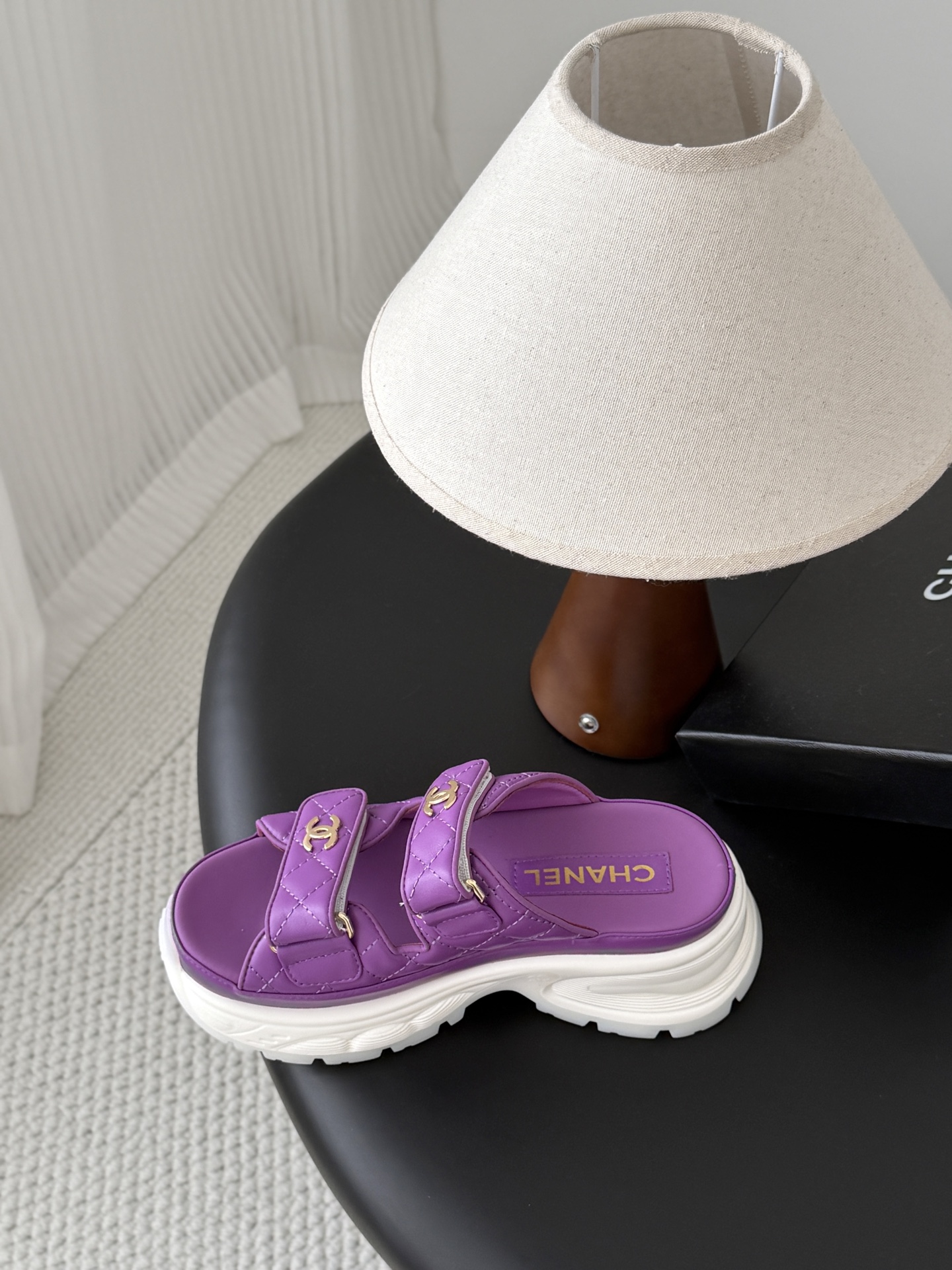 Chan 26ss velcro slippers