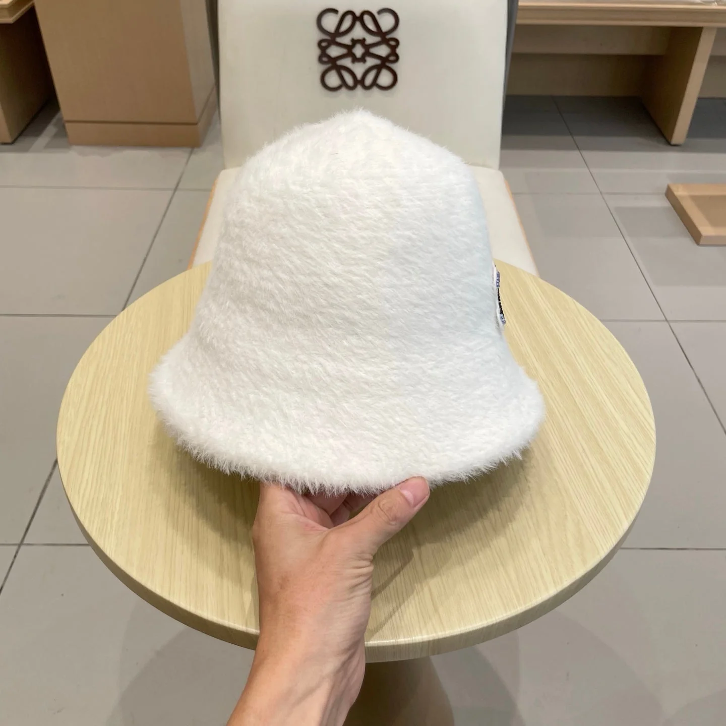 Ce1i autumn and winter plush bucket hat