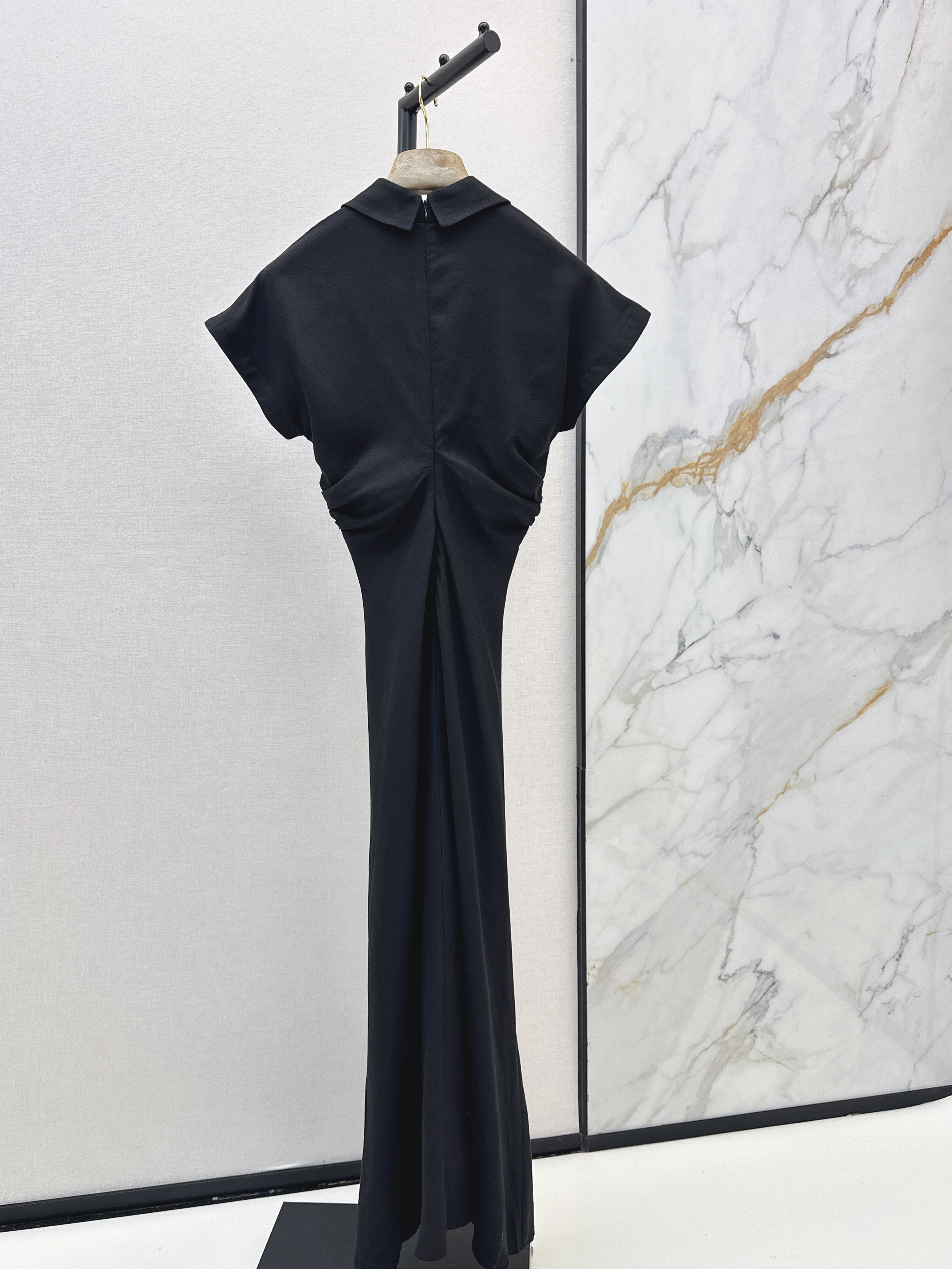Brun 26ss ruched waist dress