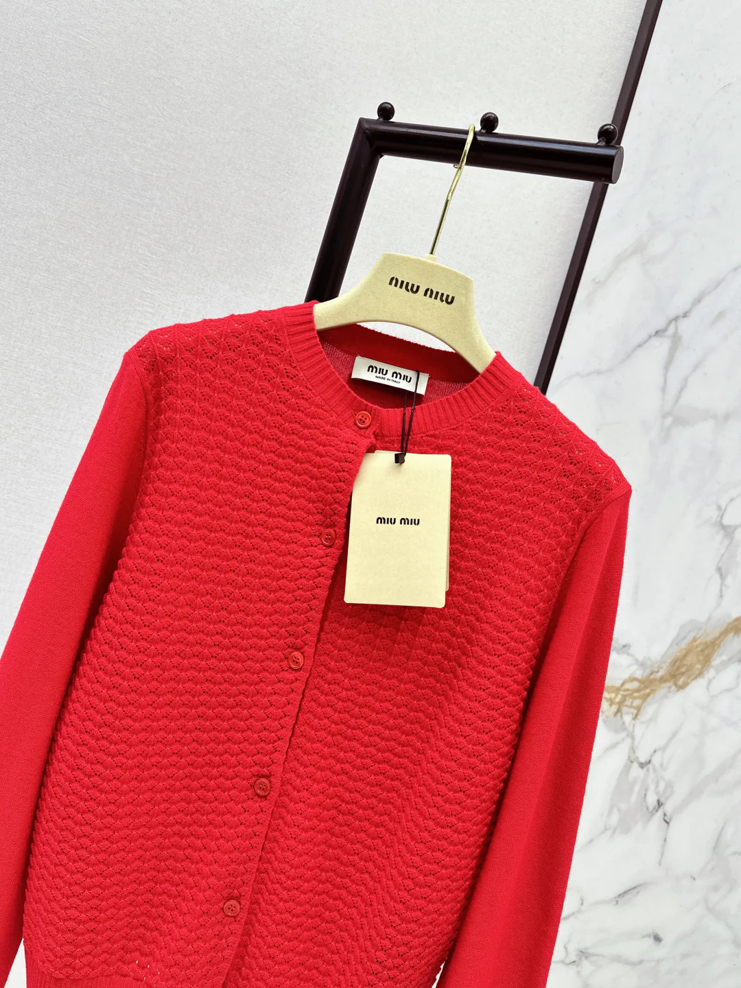 Miu 26ss knitted cardigan