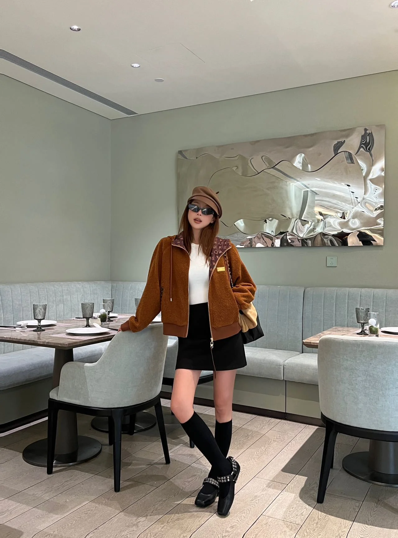 Louis 25fw hooded zipper jacket