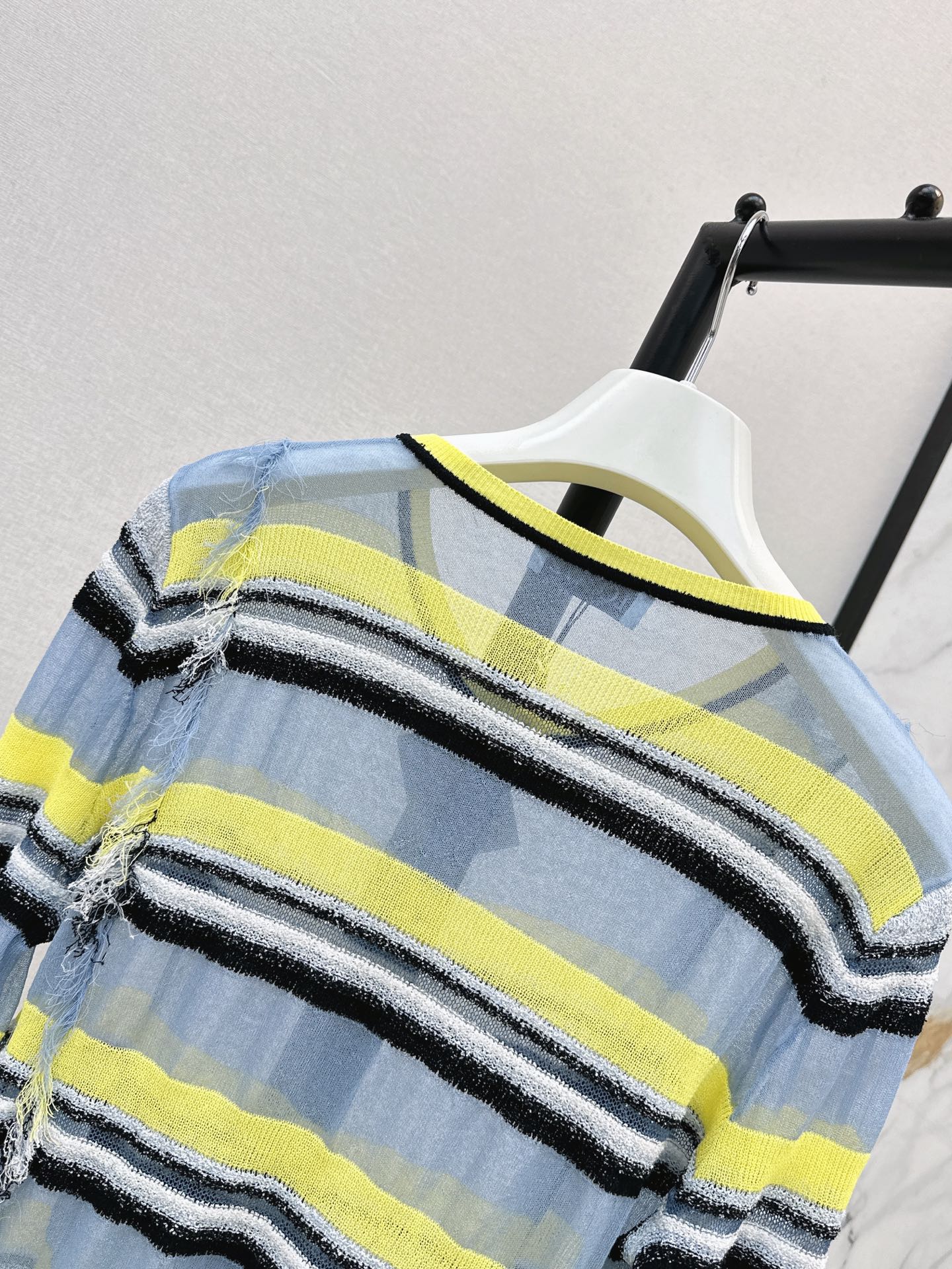 Loe 26ss stripe knit cardigan