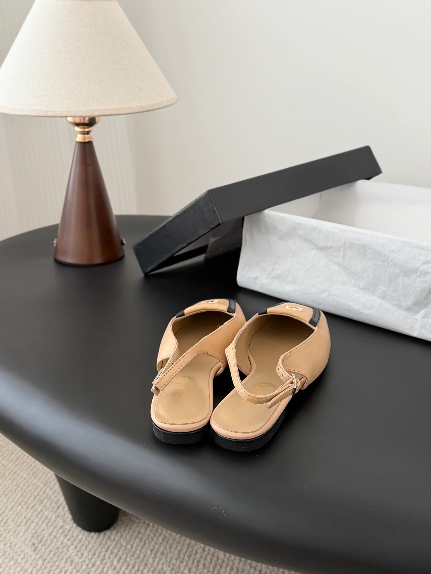 Chan 25B square-toe slingback mary janes