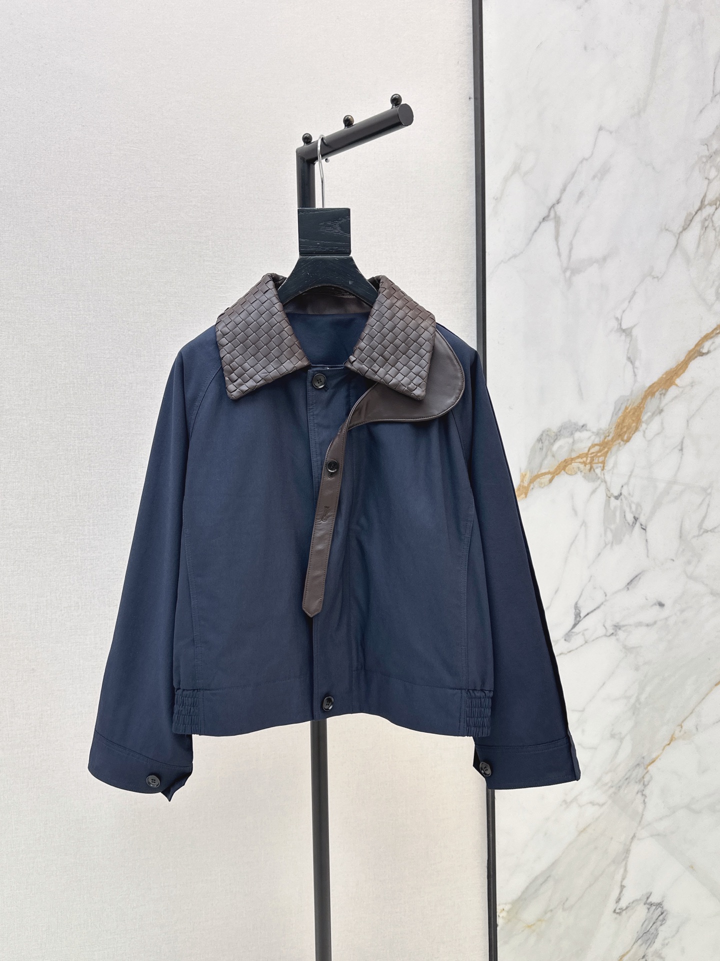 Bott 26ss woven neck jacket