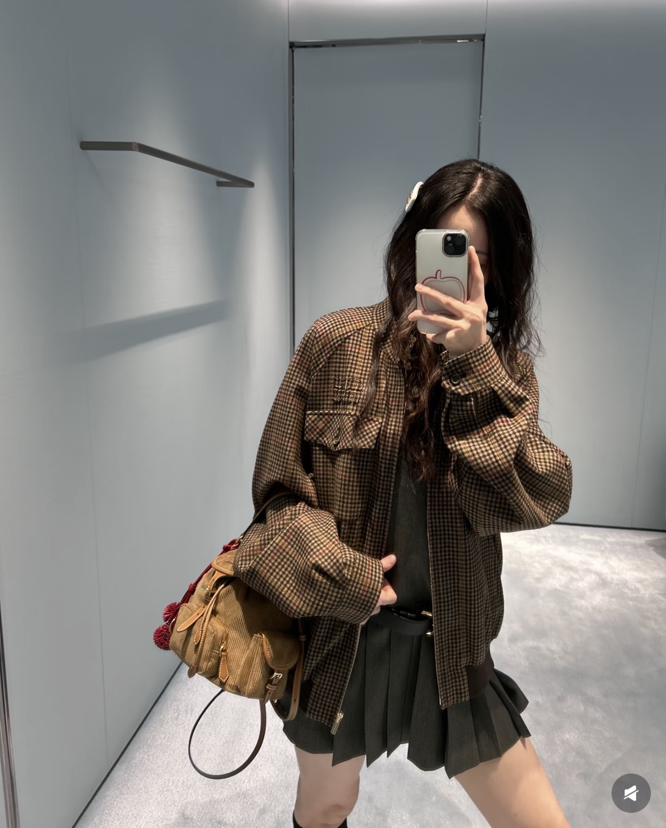 Miu 26ss check jacket