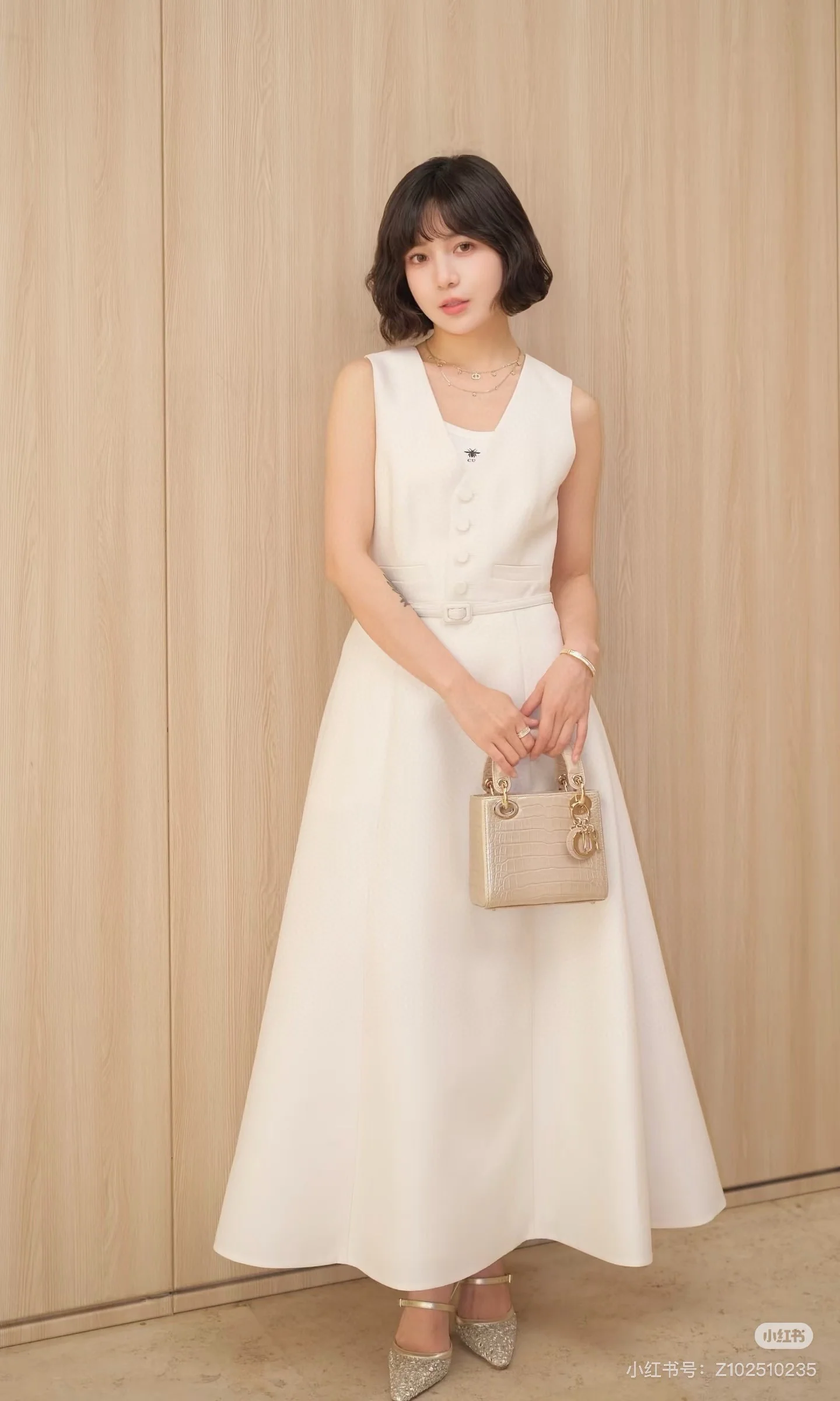 CD 26ss sleeveless back-bow cocktail dress