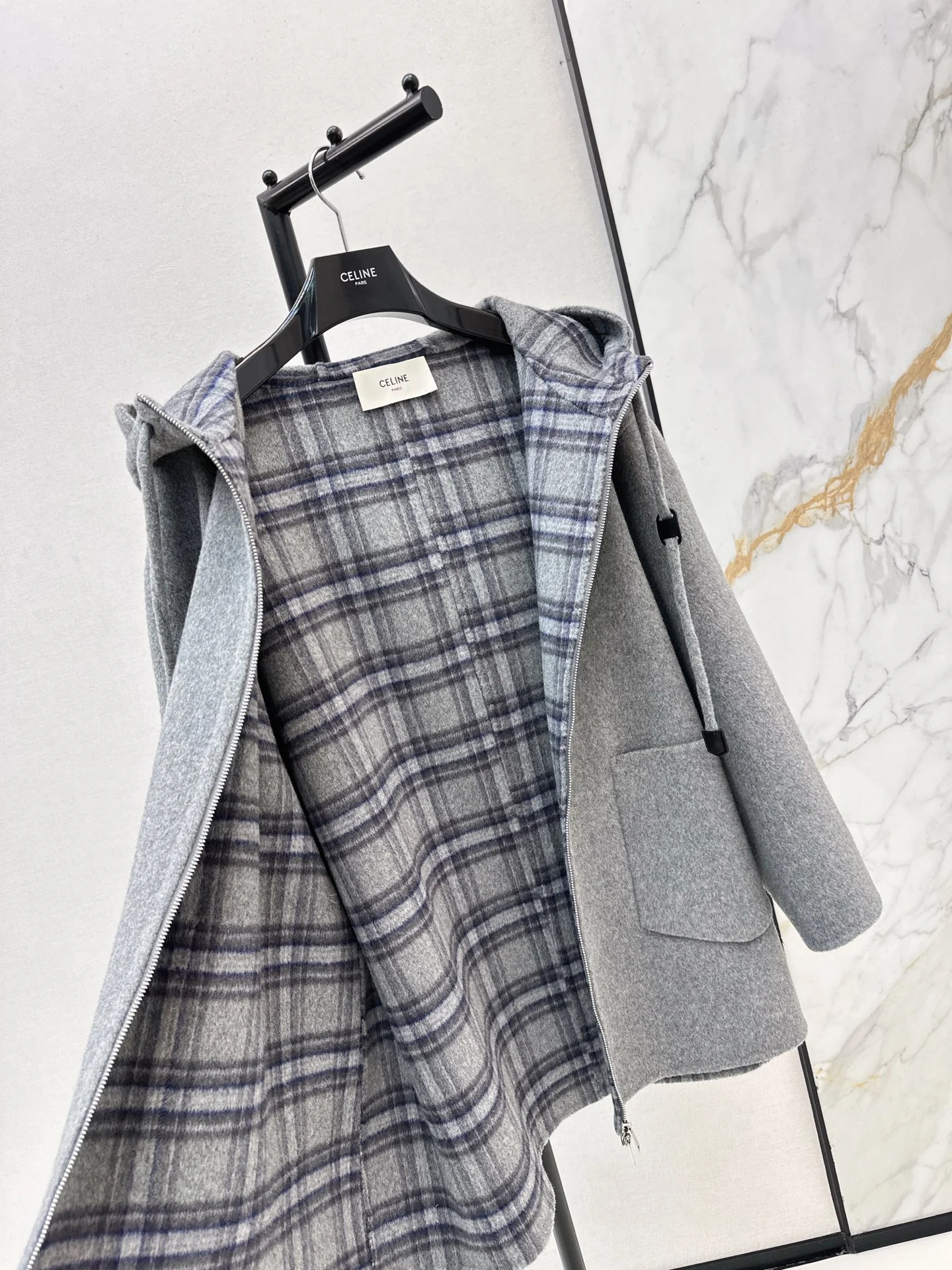 Celi 26ss hooded woolen jacket