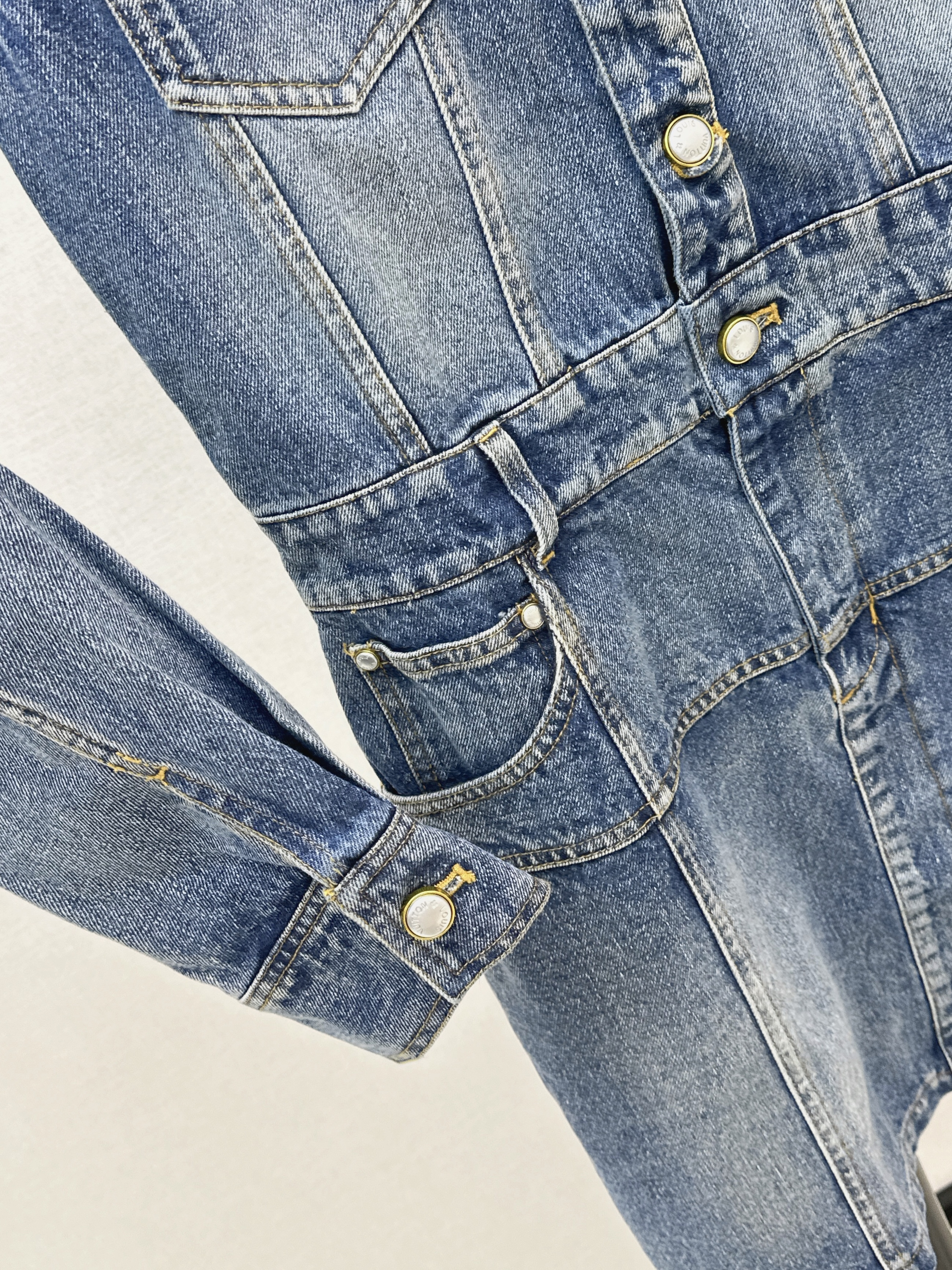Loui 26ss embroidery denim dress