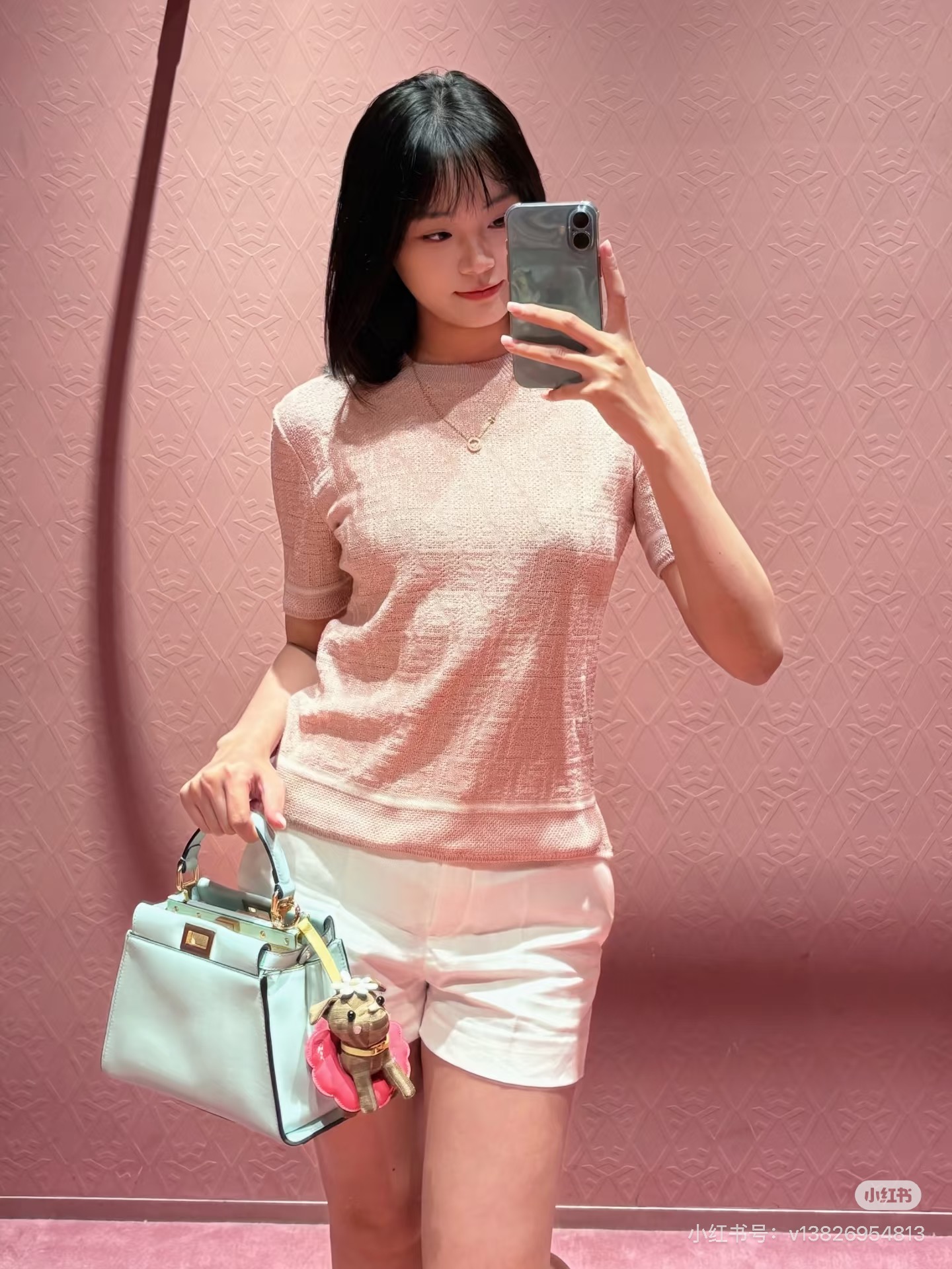 Fen 26ss jacquard knitwear