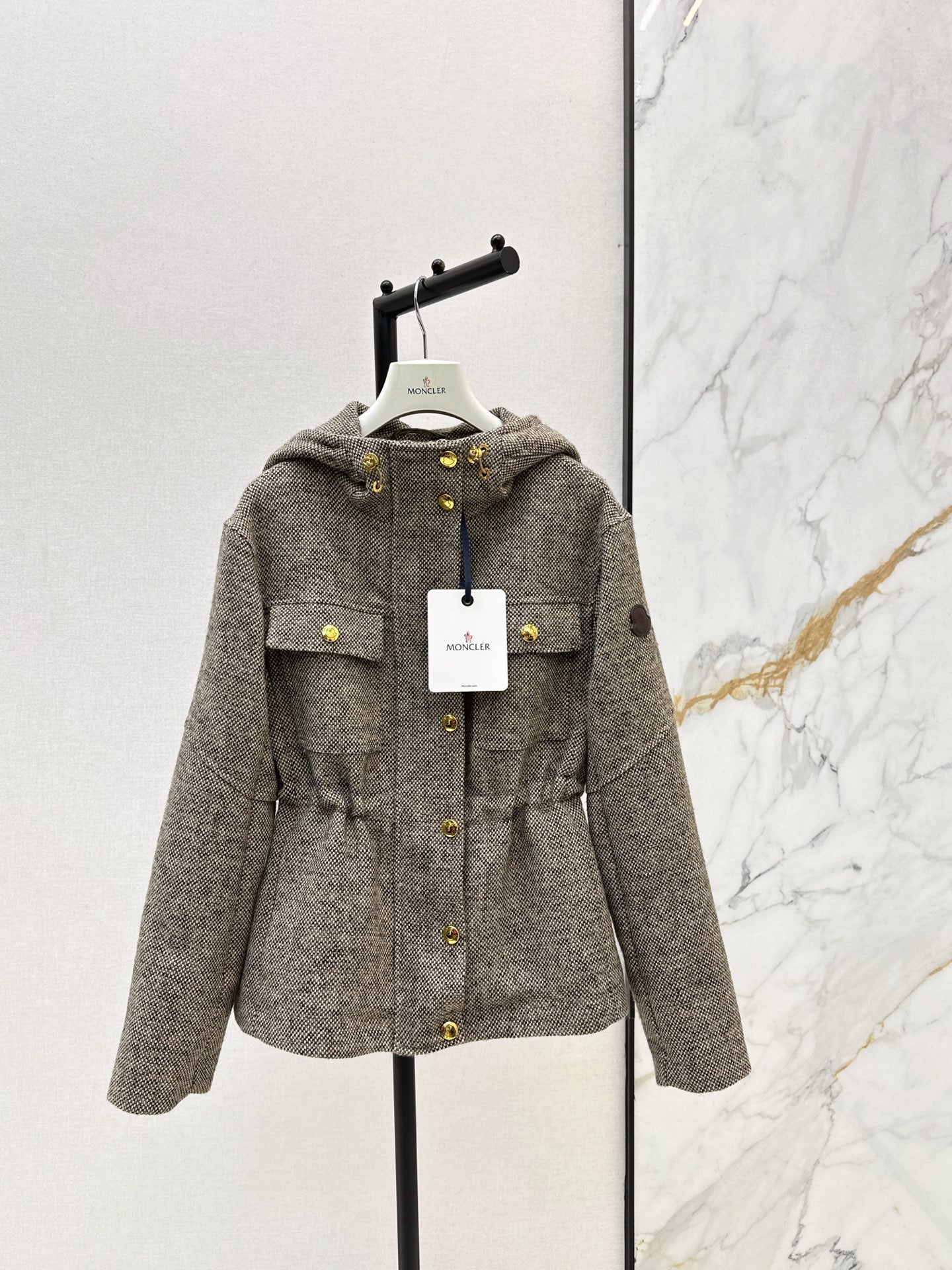 Monc 26ss drawstring hooded jacket