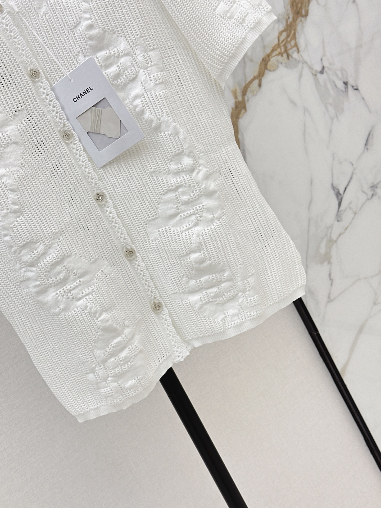 Chan 26ss hollow knit cardigan