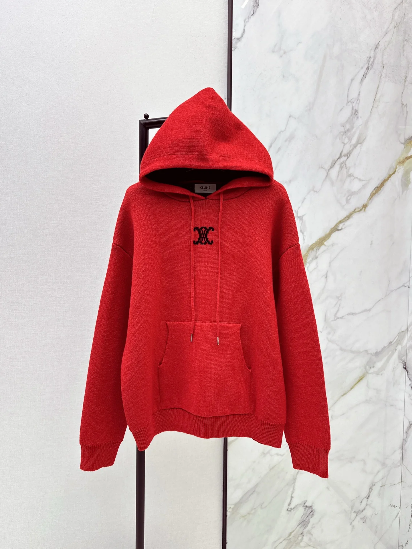Celi 26ss hooded jacquard sweater