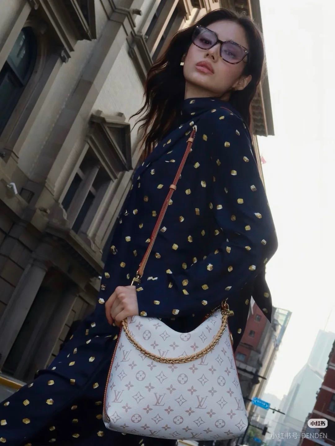 Loui 26ss polka dots ribbon shirt pants set