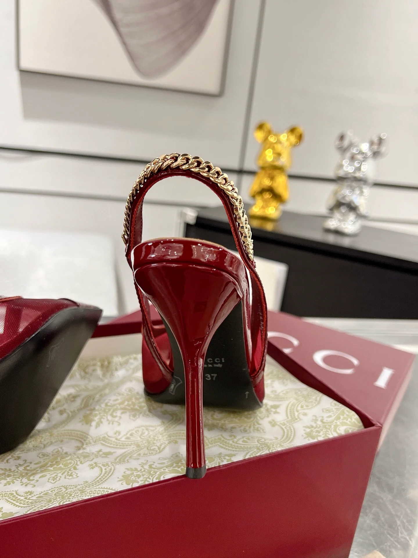 Gucc 25fw slingback heels