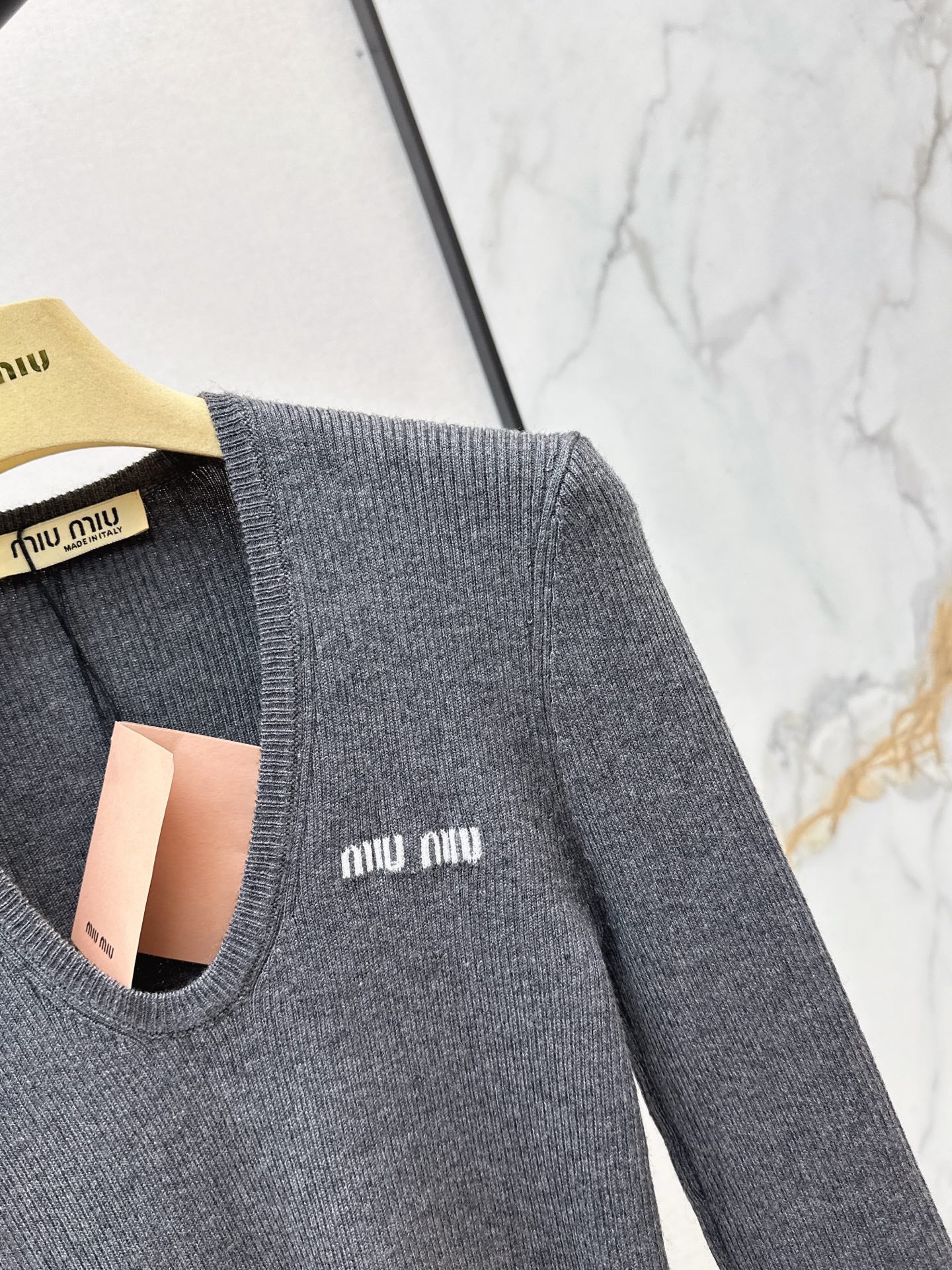 Miu 25fw jacquard  basic tee