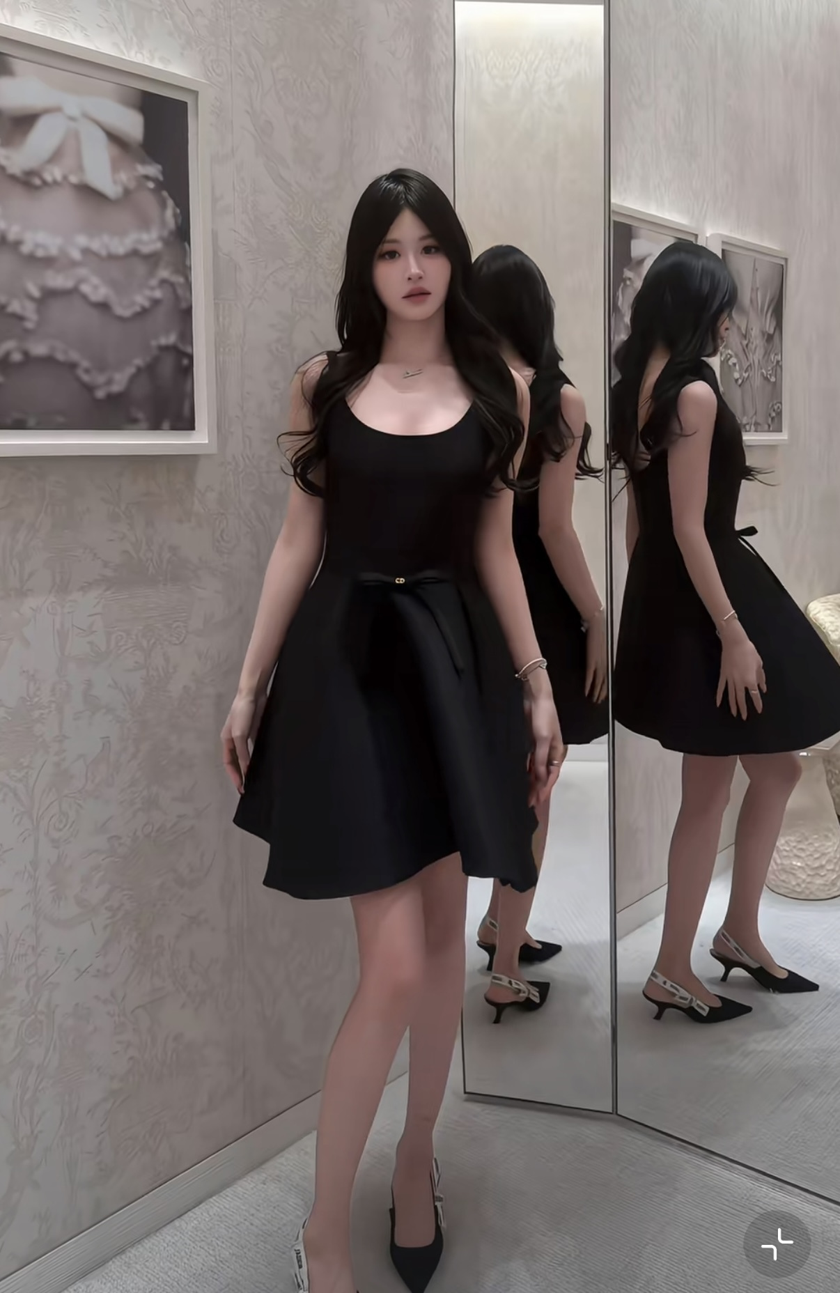 CD 26ss bow slip dress