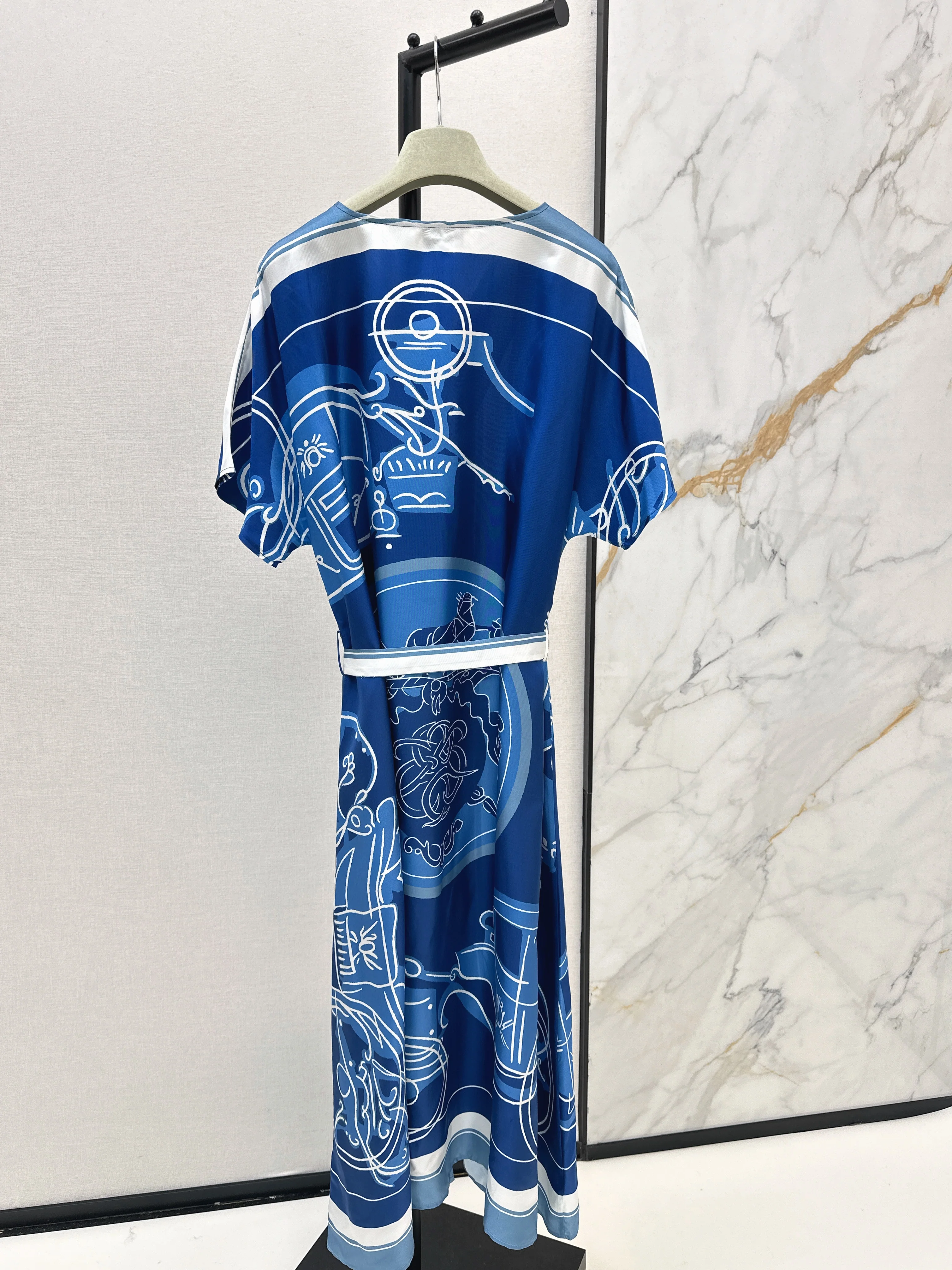 Herm 26ss print silk dress