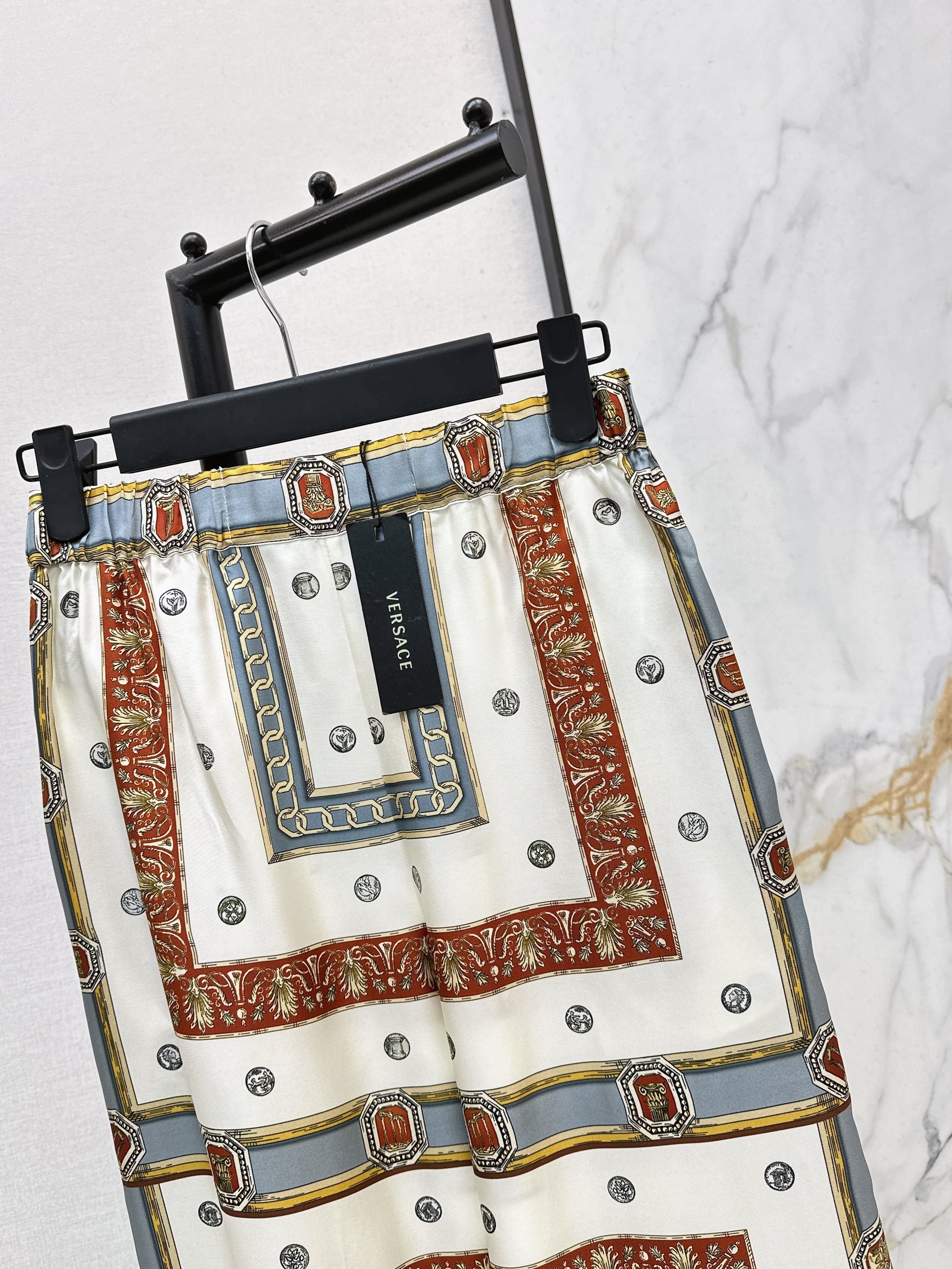 Ver 26ss print silk pants