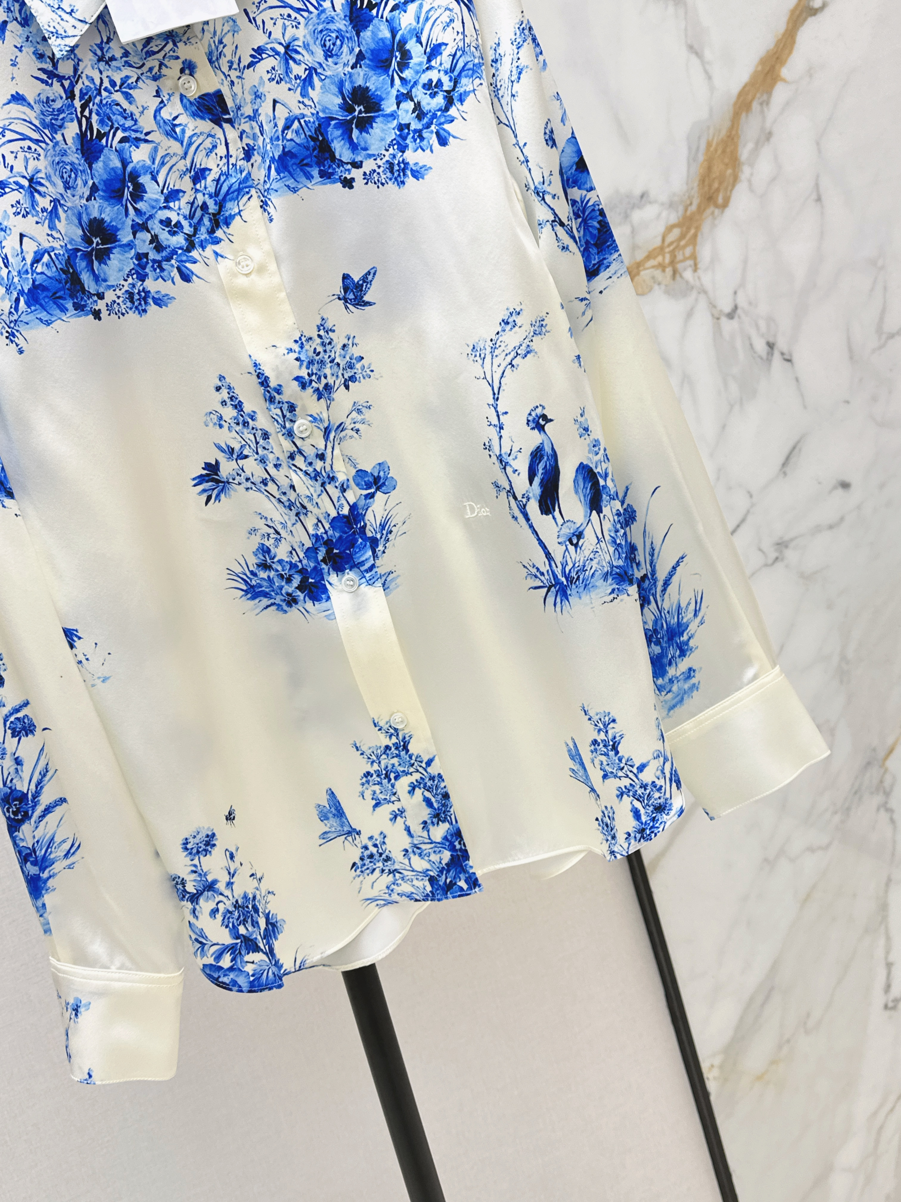 CD 26ss print silk shirt