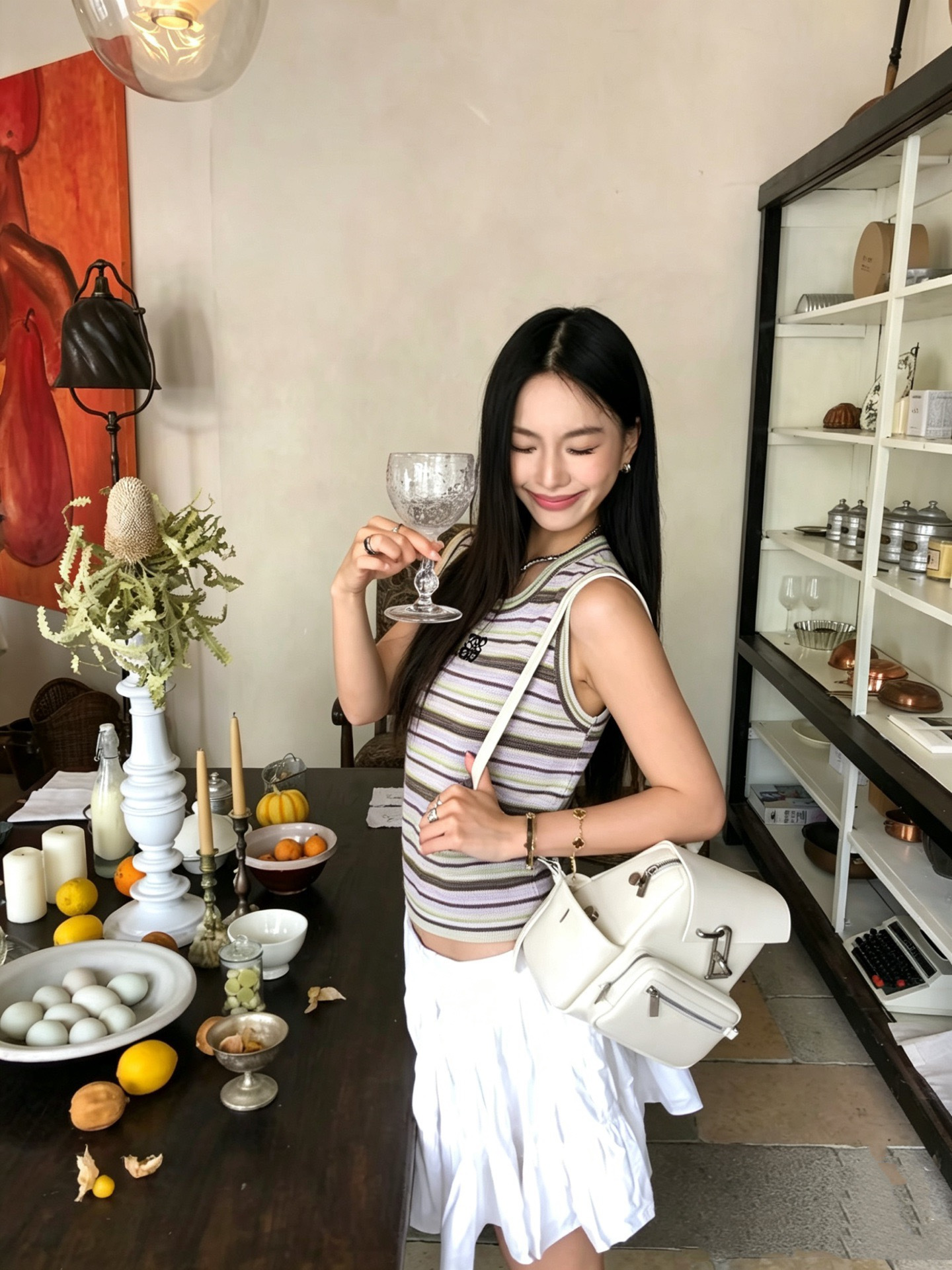 Loe 26ss stripe vest