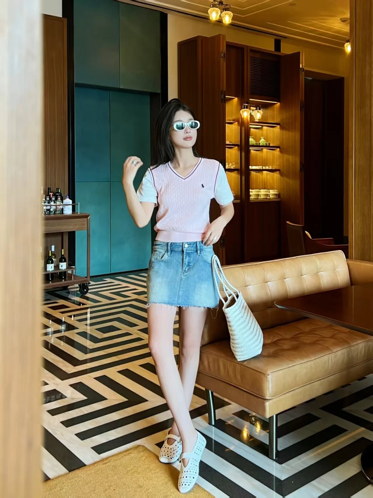 Ralp 26ss 2in1 knitted vest t-shirts