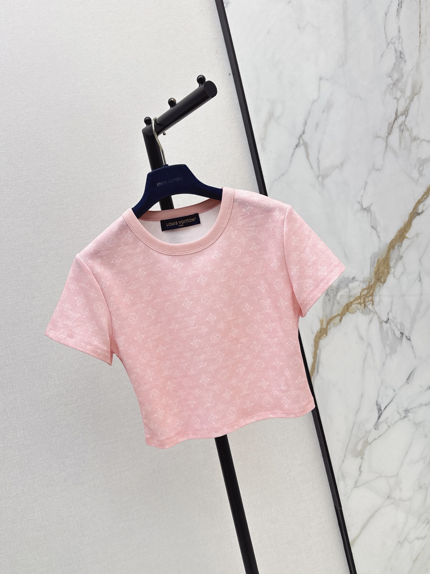 Loui 26ss cropped print t-shirt