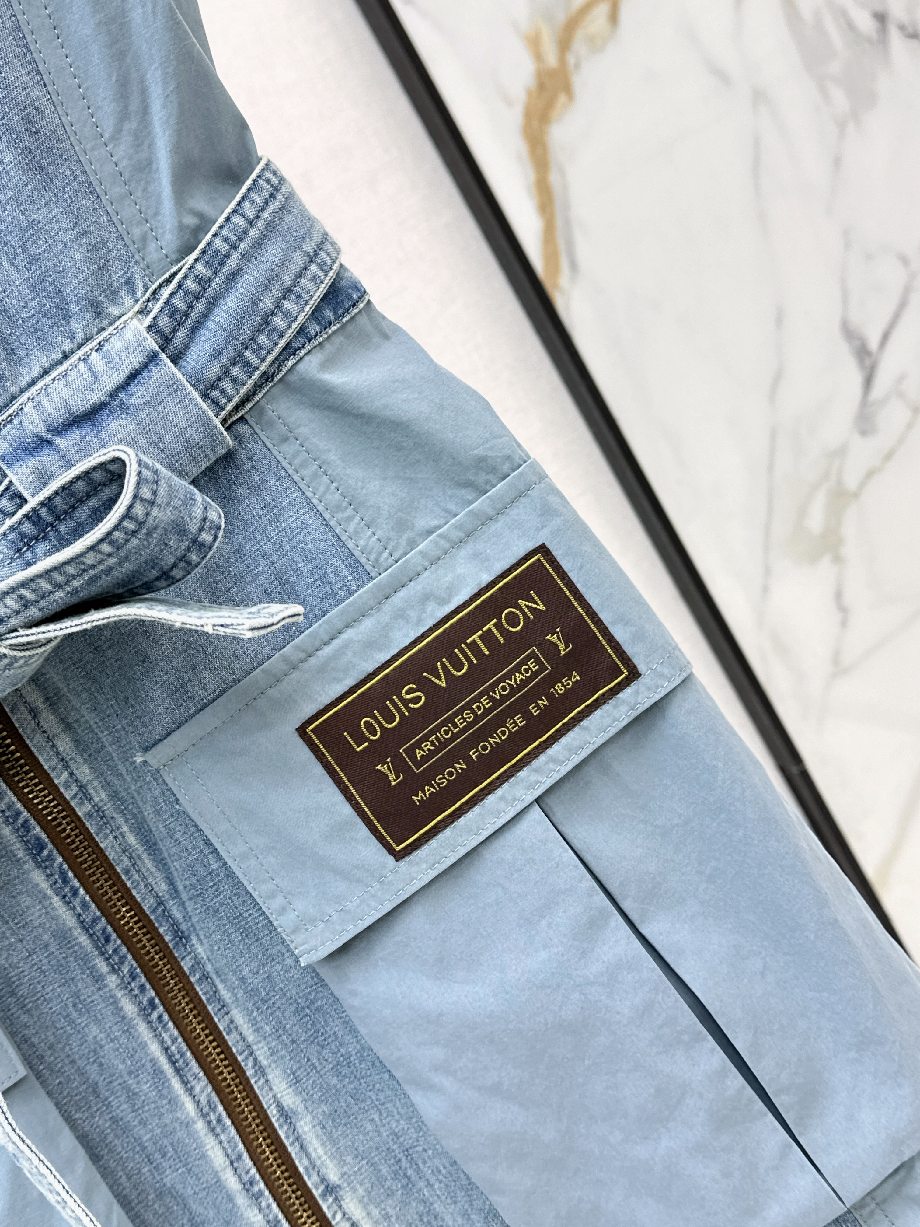 Louis 26SS Washed Utility Denim Dress