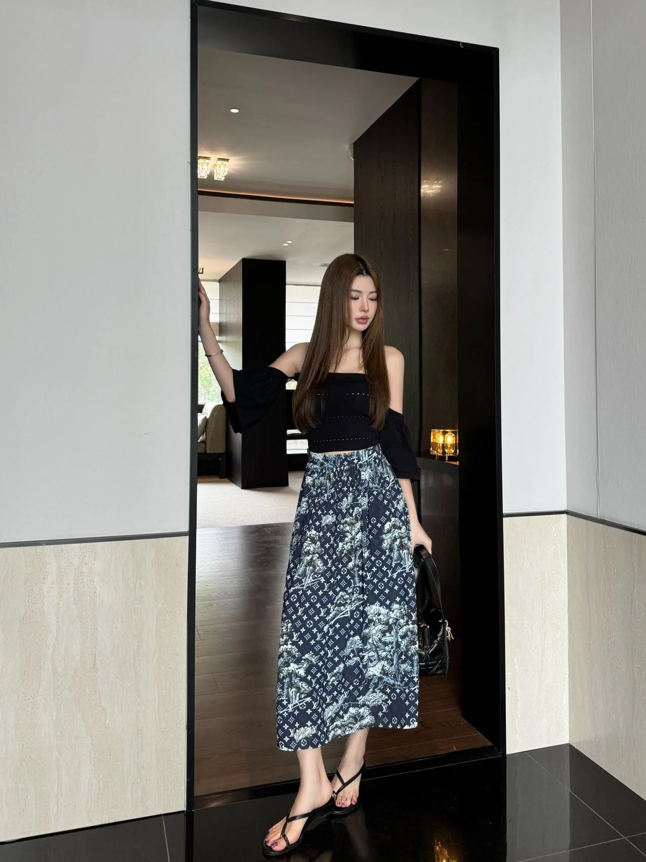 Louis 26ss print skirts