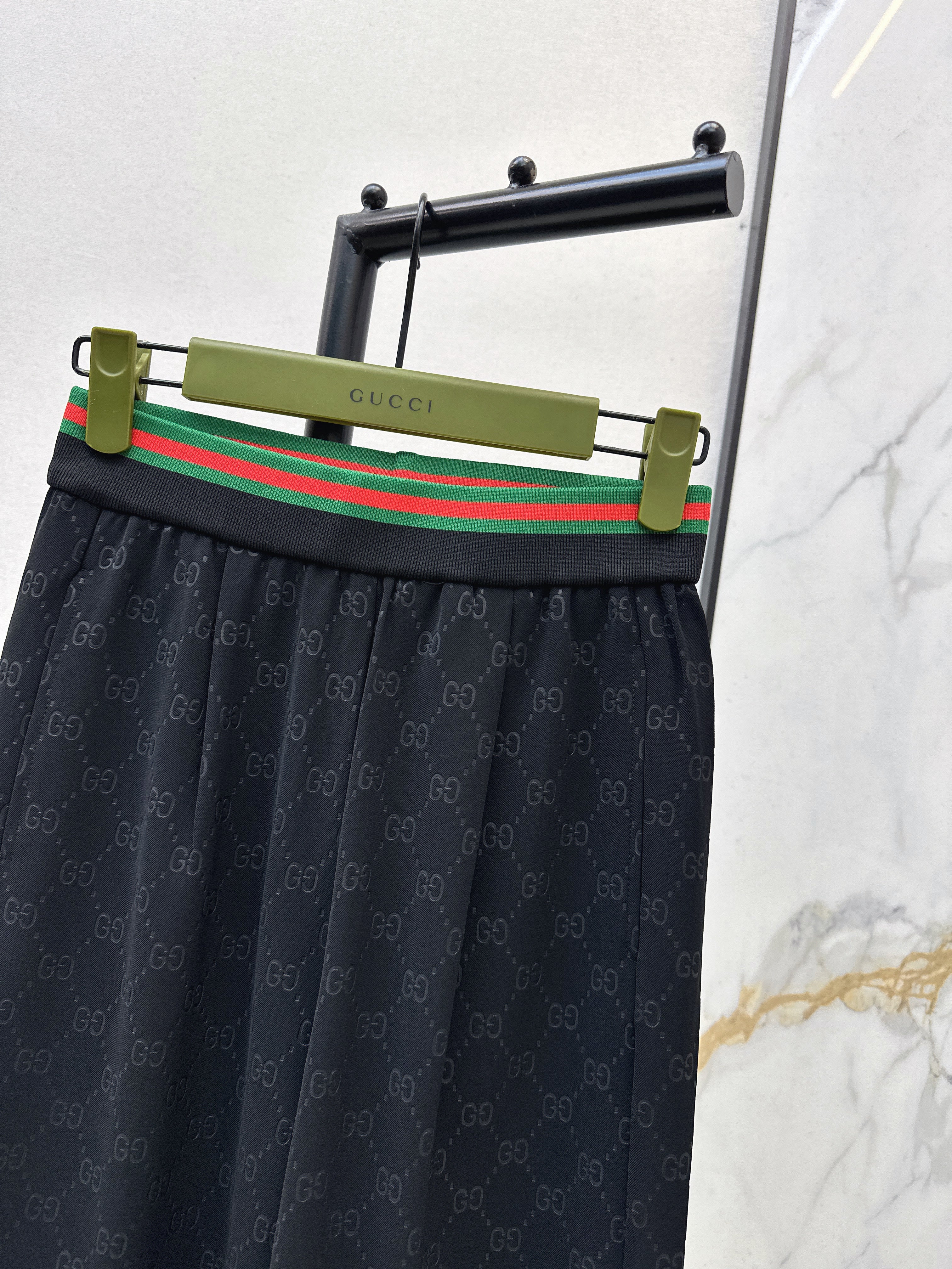 Gucc 26ss print wide-leg pants