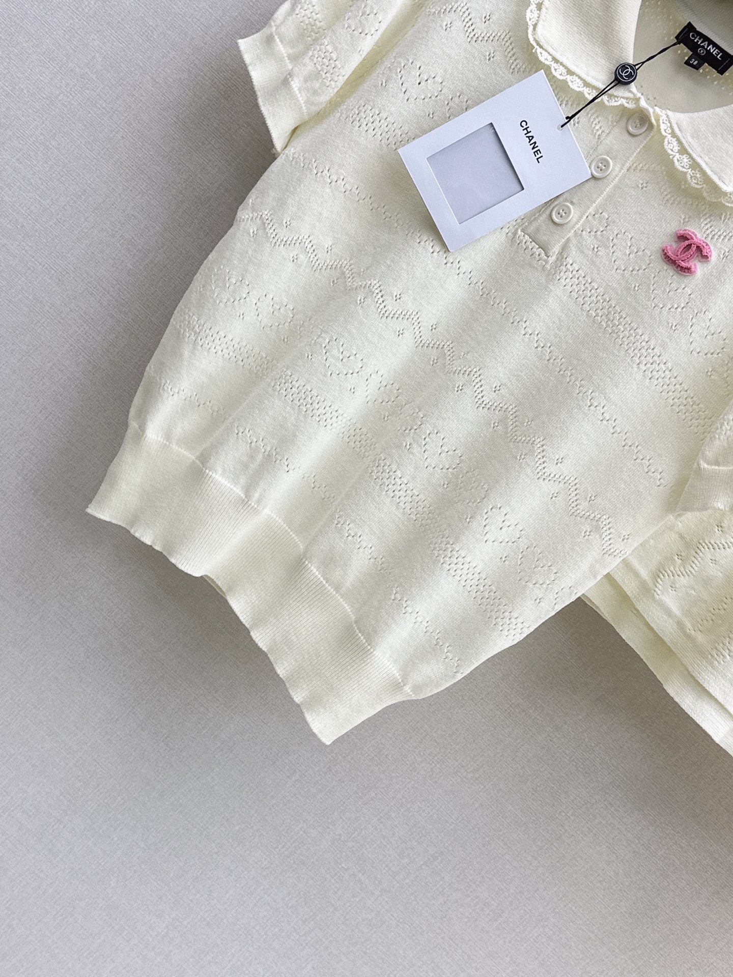Chan 26ss knit top skirt set