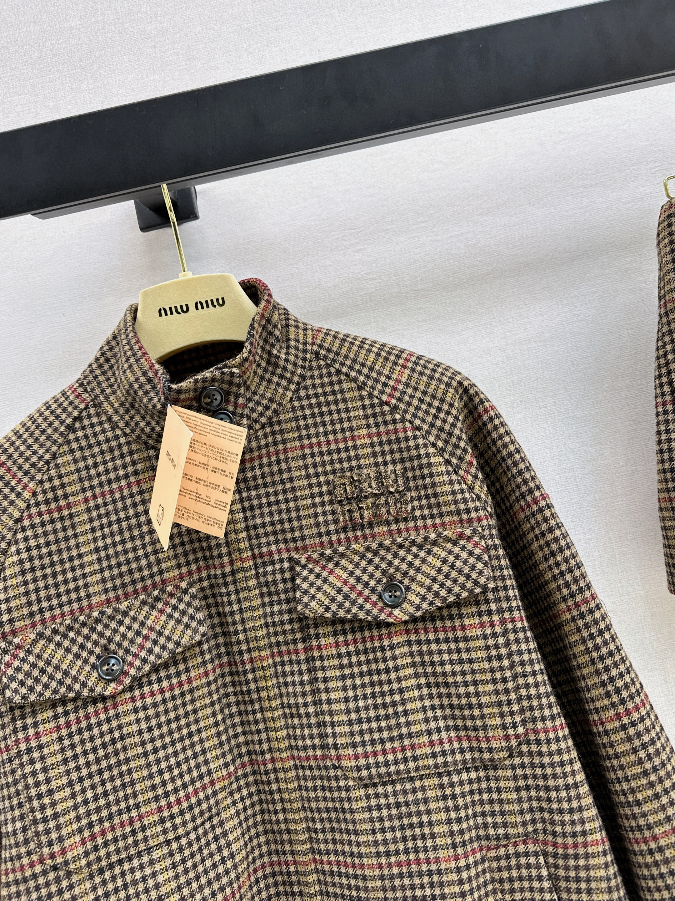 Miu 26ss check jacket