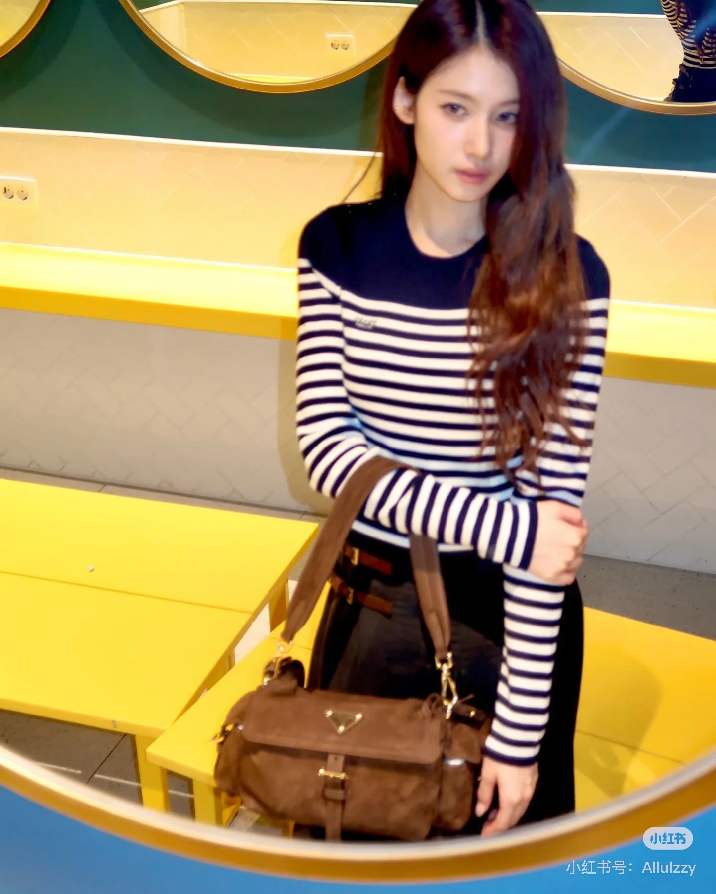 Prad 26ss stripe knitwear