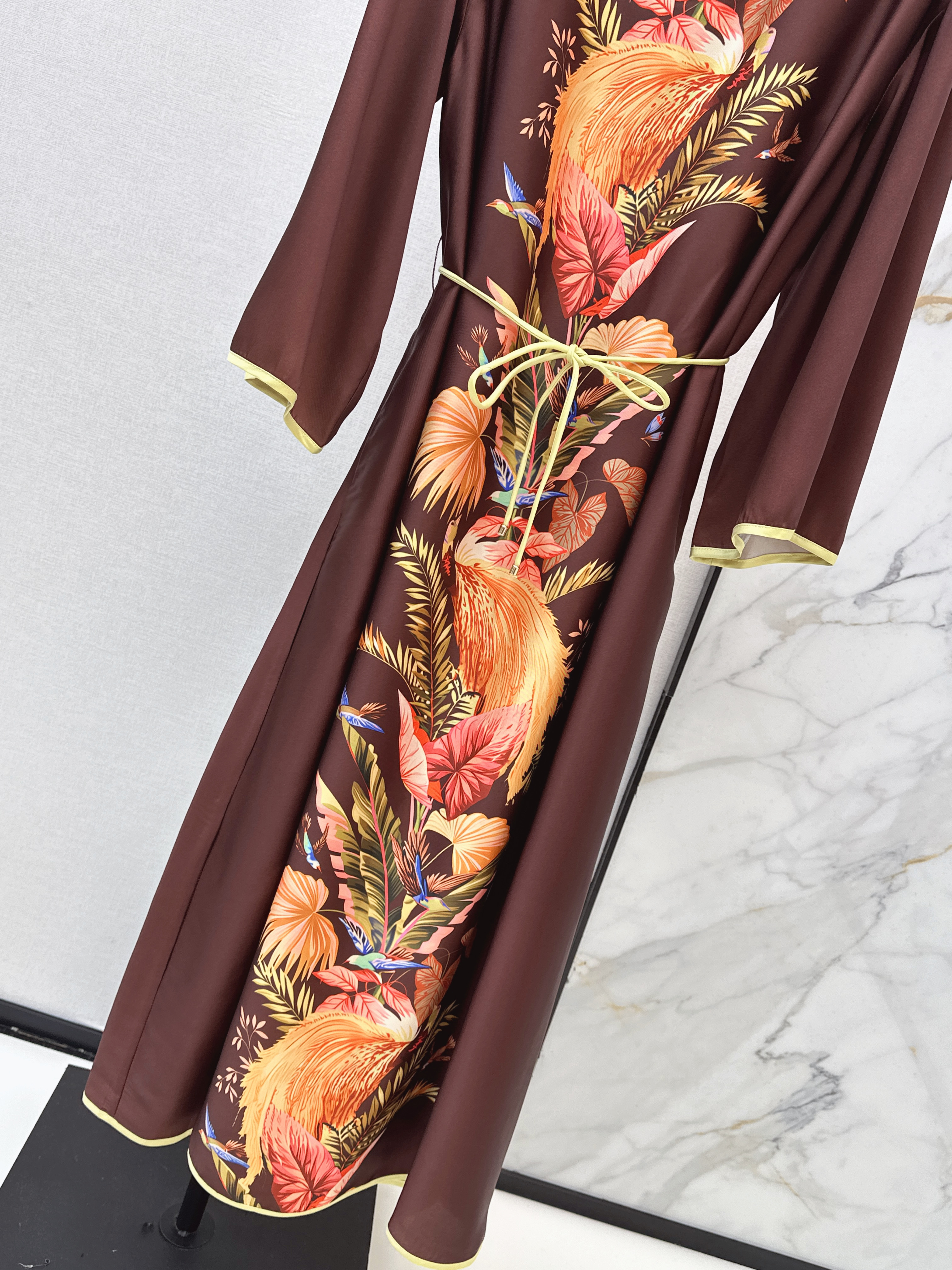 Guc 26ss print silk dress