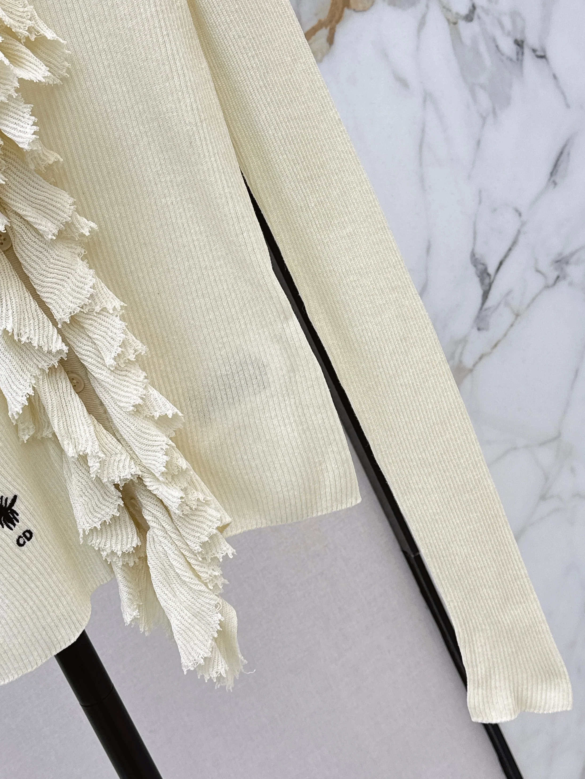 CD 26ss detachable lace collar cardigan