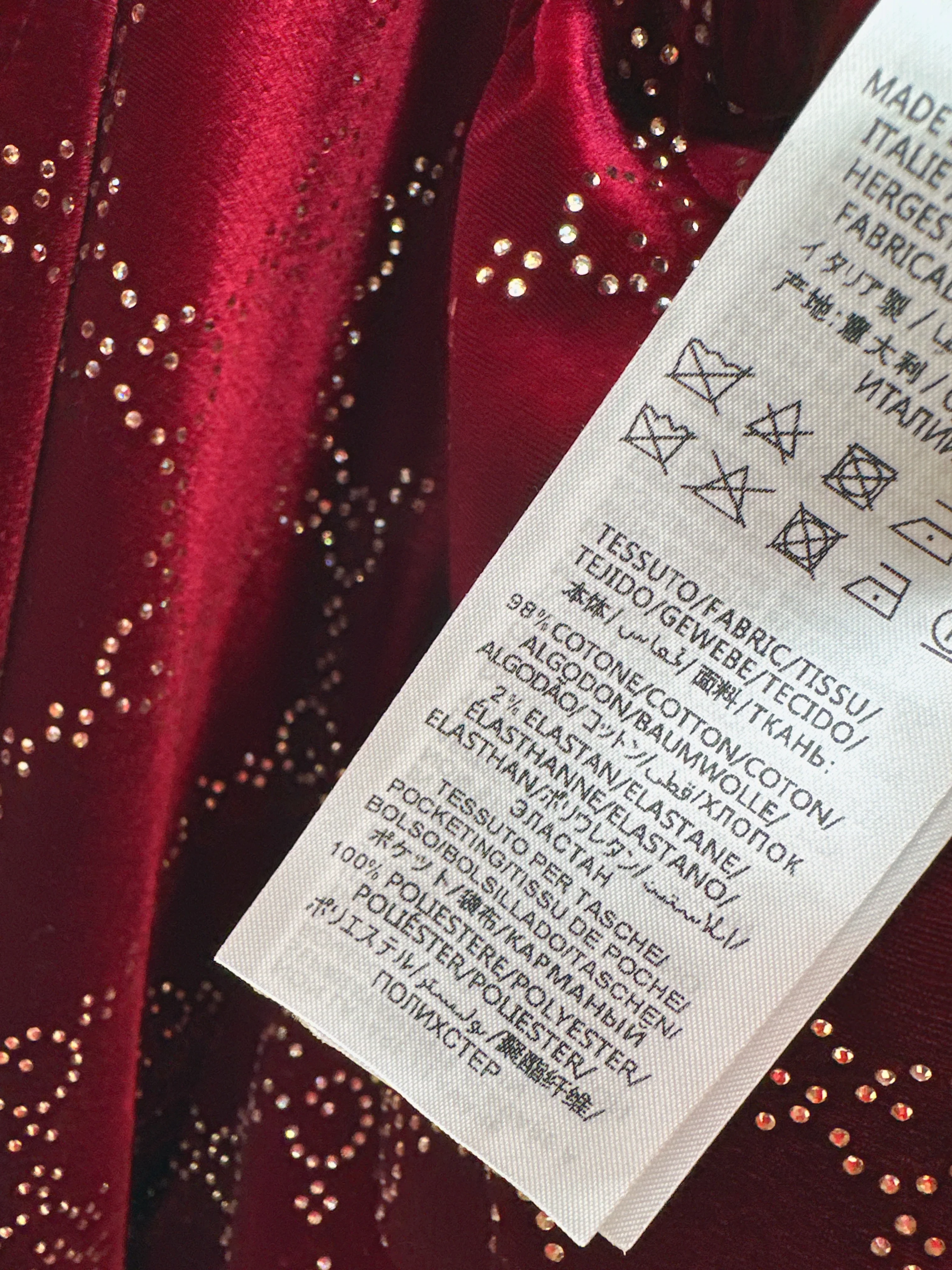 Gucc 26ss rhinestone suit pants